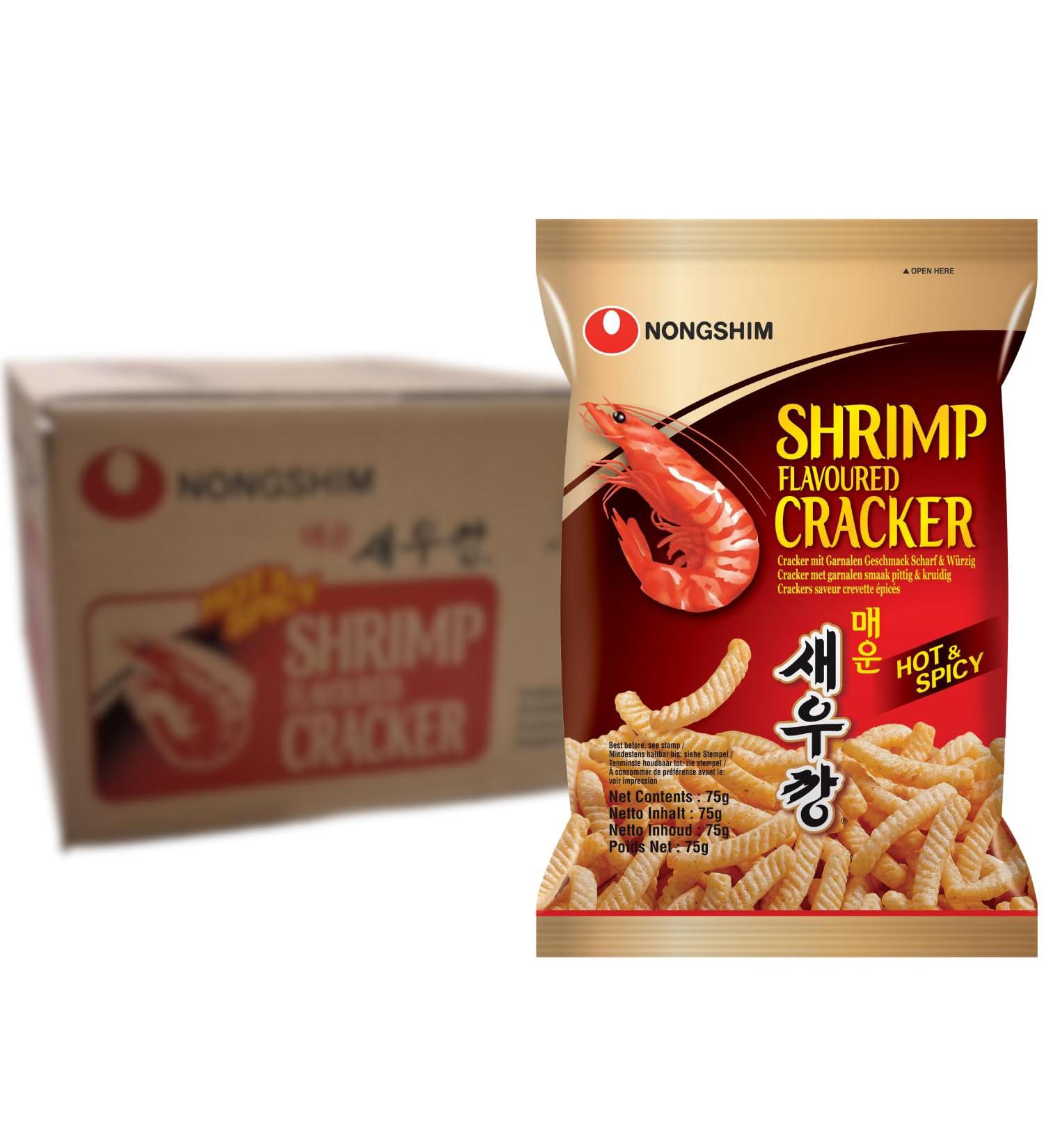 NONGSHIM - Spicy Shrimp Crackers - Multipack (20 X 75 GR) - Buy Online on GoSupps.com