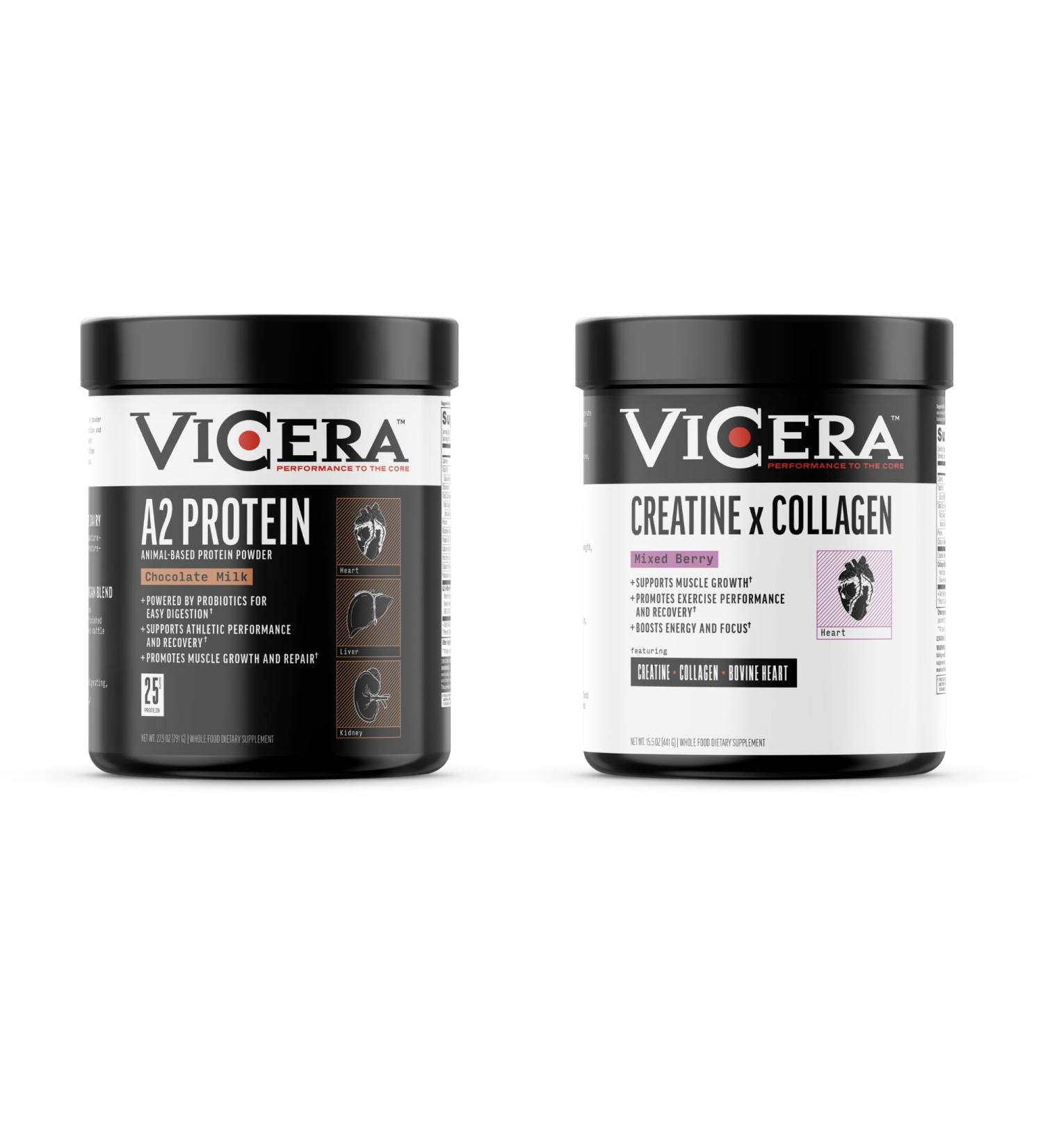 Chocolate Protein + Berry Flavor Creatine Collagen Powder A2/A2 Whey Casein Protein with Probiotics and Celtic Sea Salt (20 Servings) Creatine and Collagen Supplement Gluten Free (30 Servings) - Buy Online on GoSupps.com