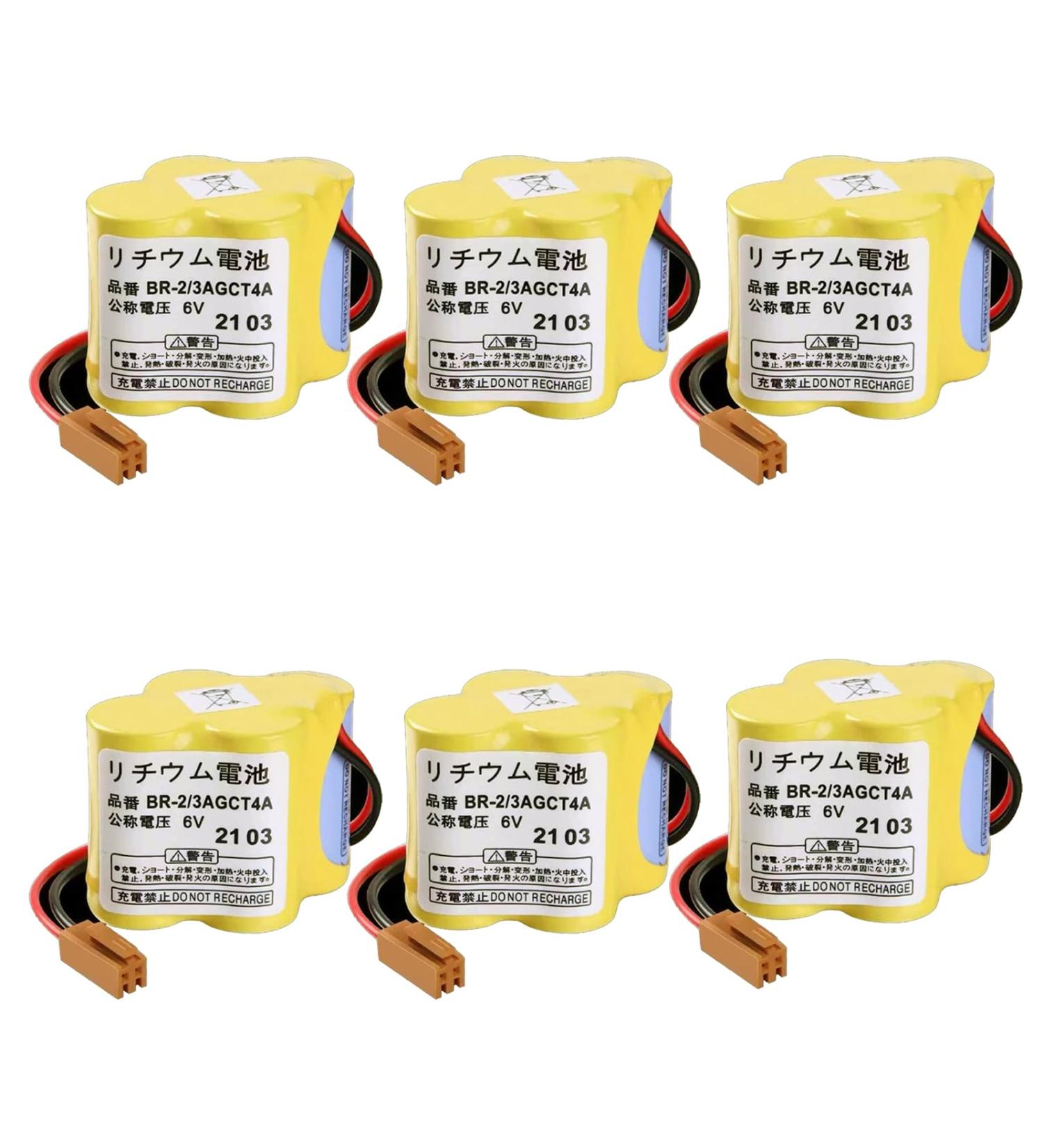Buy 6 Pack BR-2/3AGCT4A 6V 4400mAh Replacement Battery for Panasonic FANUC A98L-0031-0025 | Fast International Shipping - Buy Online on GoSupps.com