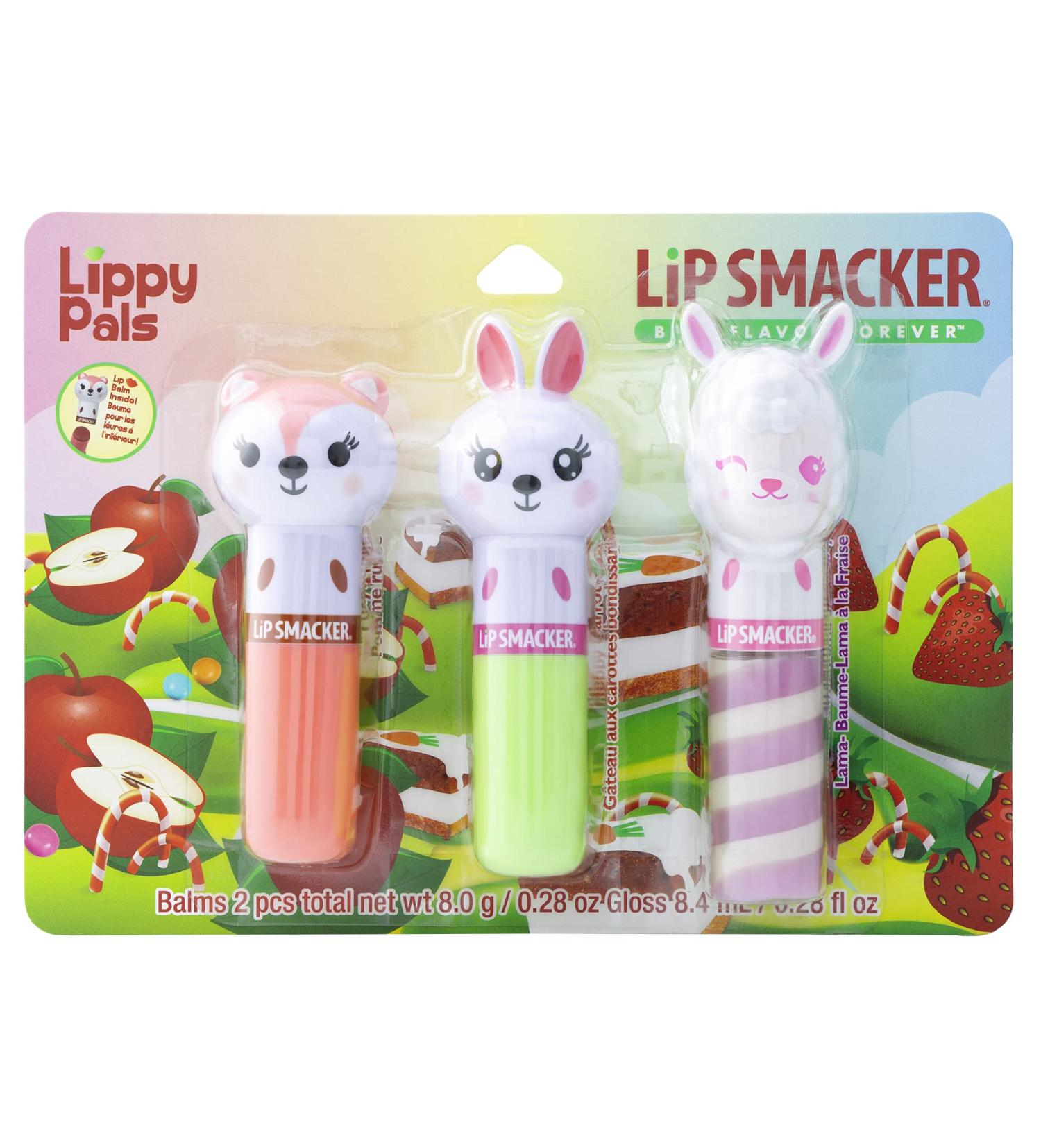 Lip Smacker Lippy Pals Set - Unicorn, Panda, Kitten, Foxy Apple, Hoppy Carrot Cake, Strawberry Llama - Lip Balm for Kids - Buy Online on GoSupps.com