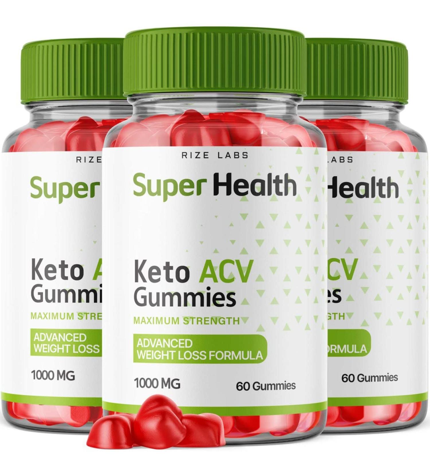 3 Pack Superhealth Keto Gummies - Advanced Weight Loss Belly Fat Apple Cider Vinegar Gummy Supplement - Buy Online on GoSupps.com