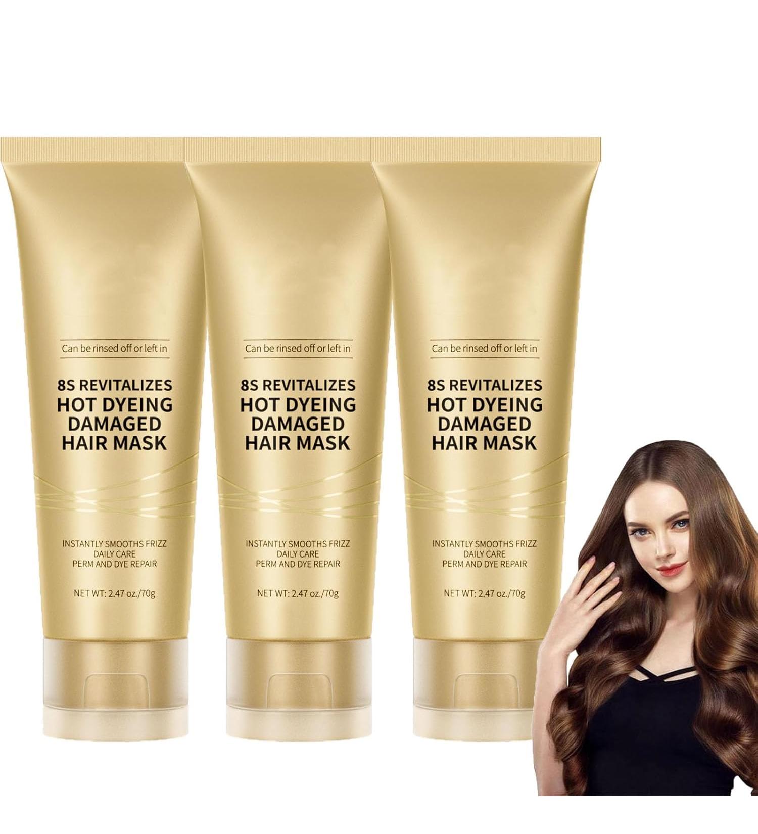 Lot de 3 masques revitalisants pour cheveux 8 secondes revitalisants la k ratine masque r parateur hydratant profond pour tous les cheveux 3 pi ces. - Buy Online on GoSupps.com