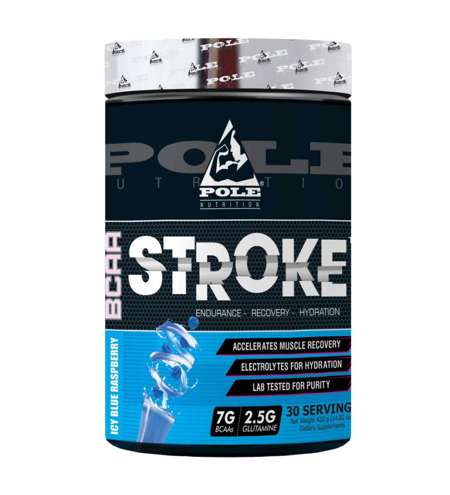 BCAA Stroke - 30 Servings 420g Icy Blue Raspberry - Best International Shipping - Buy Online on GoSupps.com
