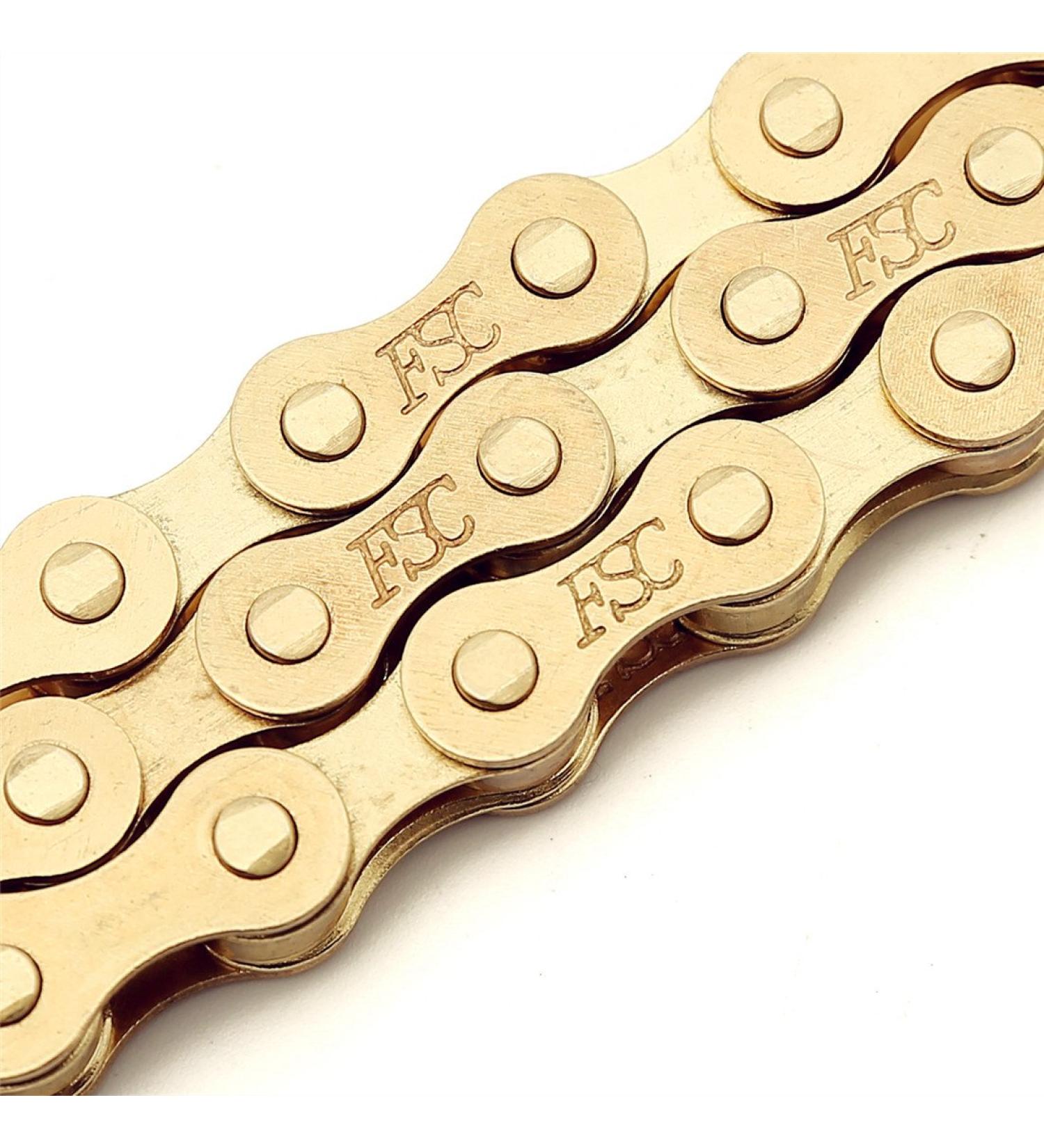 ZHIQIU FSC F410 1-Speed Ti-N Gold Bicycle Chain - 1/2 x 1/8-Inch 104L - Buy Online on GoSupps.com