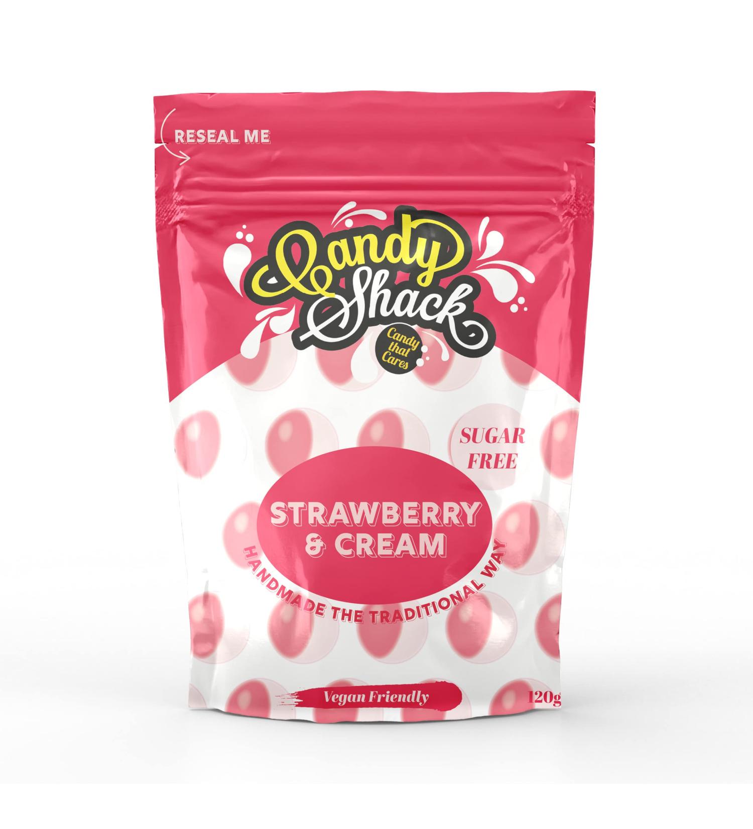 Candy Shack - Sugar Free Strawberrys and Cream 120 g x 12