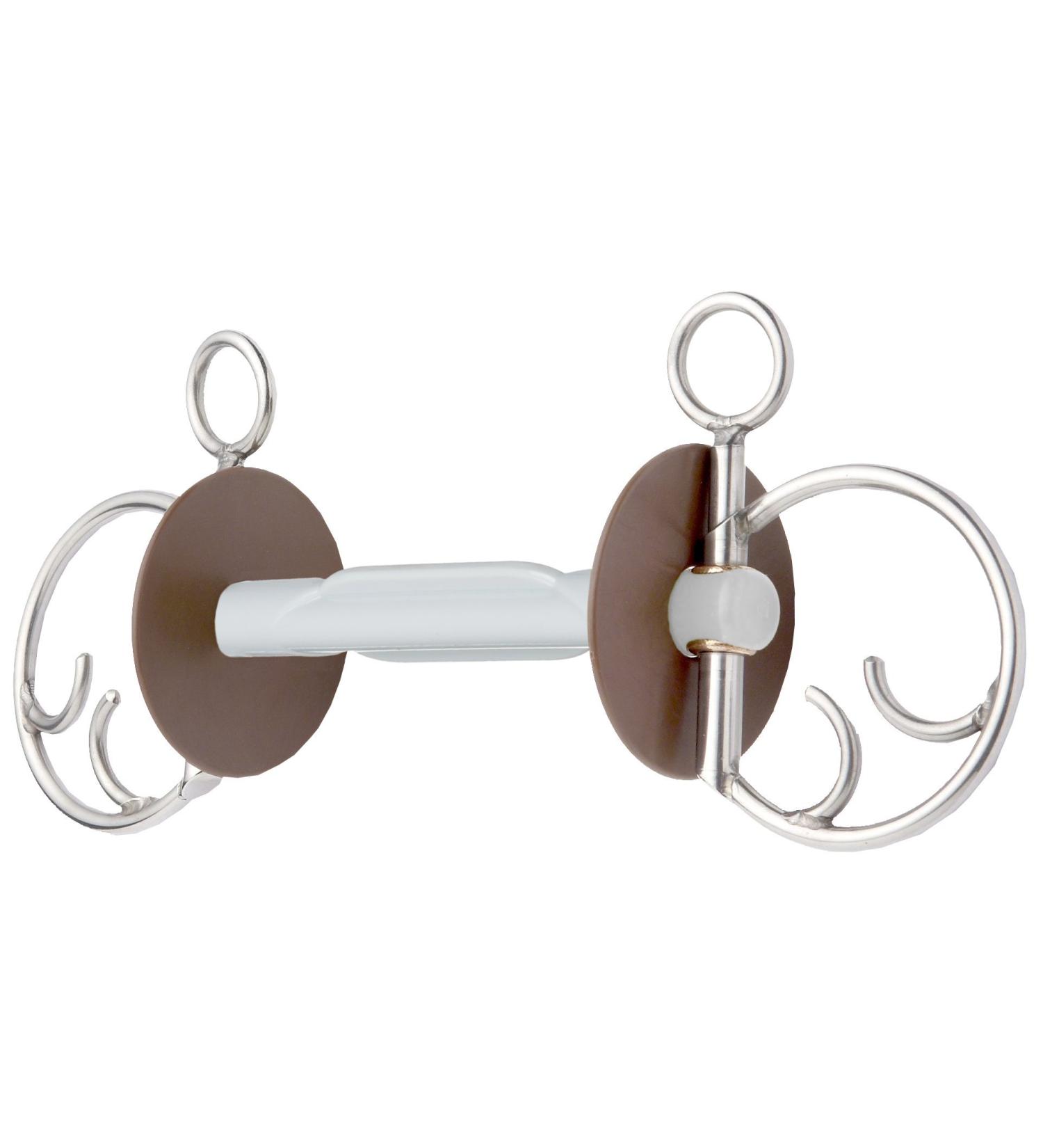 Beris bit jumping combination curb bit butterfly bar soft grey 10259-130-S 130mm soft