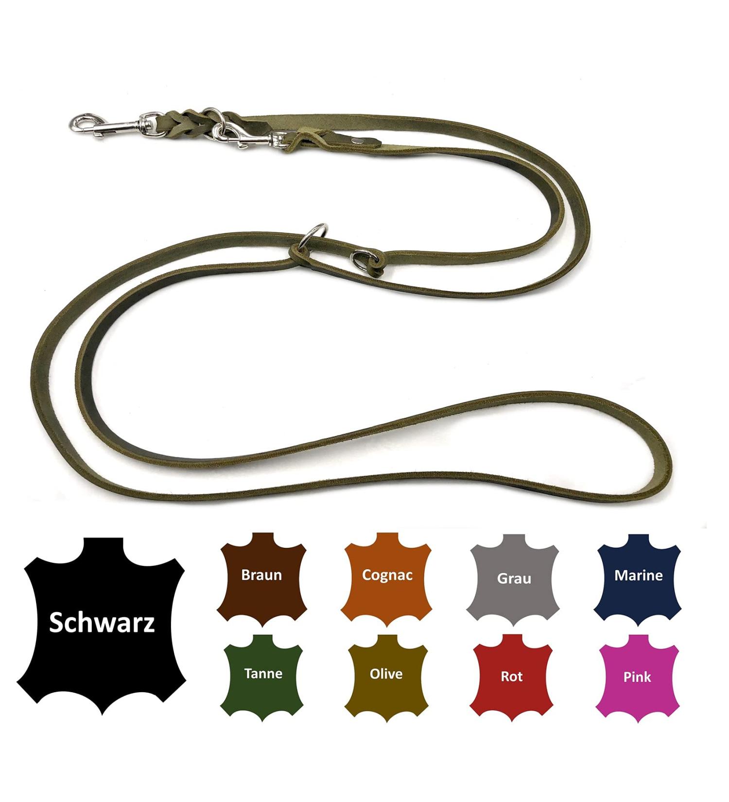 Dog Liner for Small & Large Dogs - 5m Double Linen Adjustable Leash - Olive Green | Durable & Stylish - Buy Online on GoSupps.com