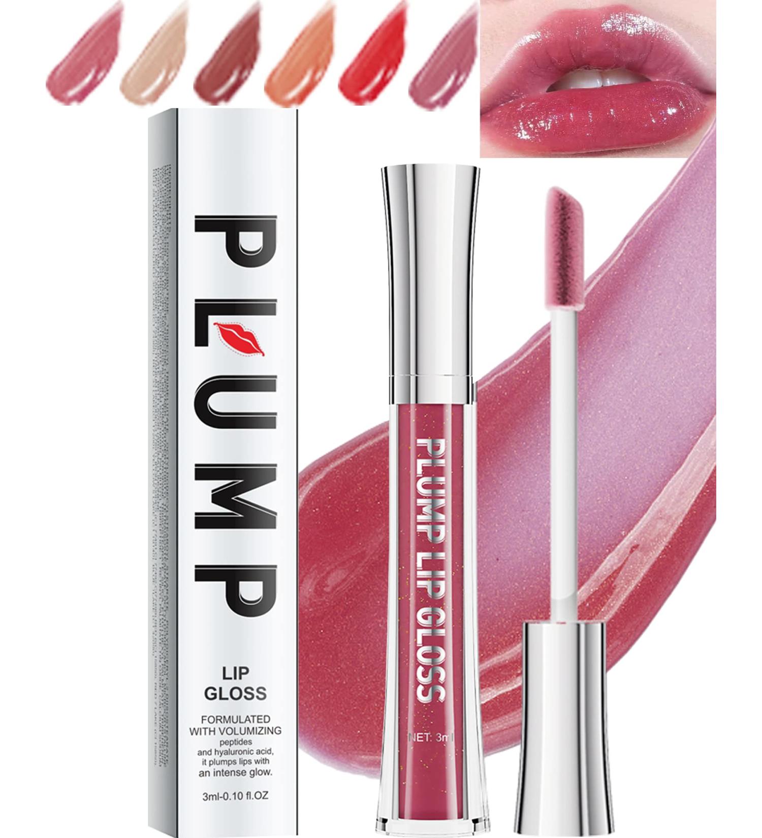 Glitter Lip Plumper Oil - Hydrating Lip Gloss Serum for Fuller Lips - Buy Online on GoSupps.com