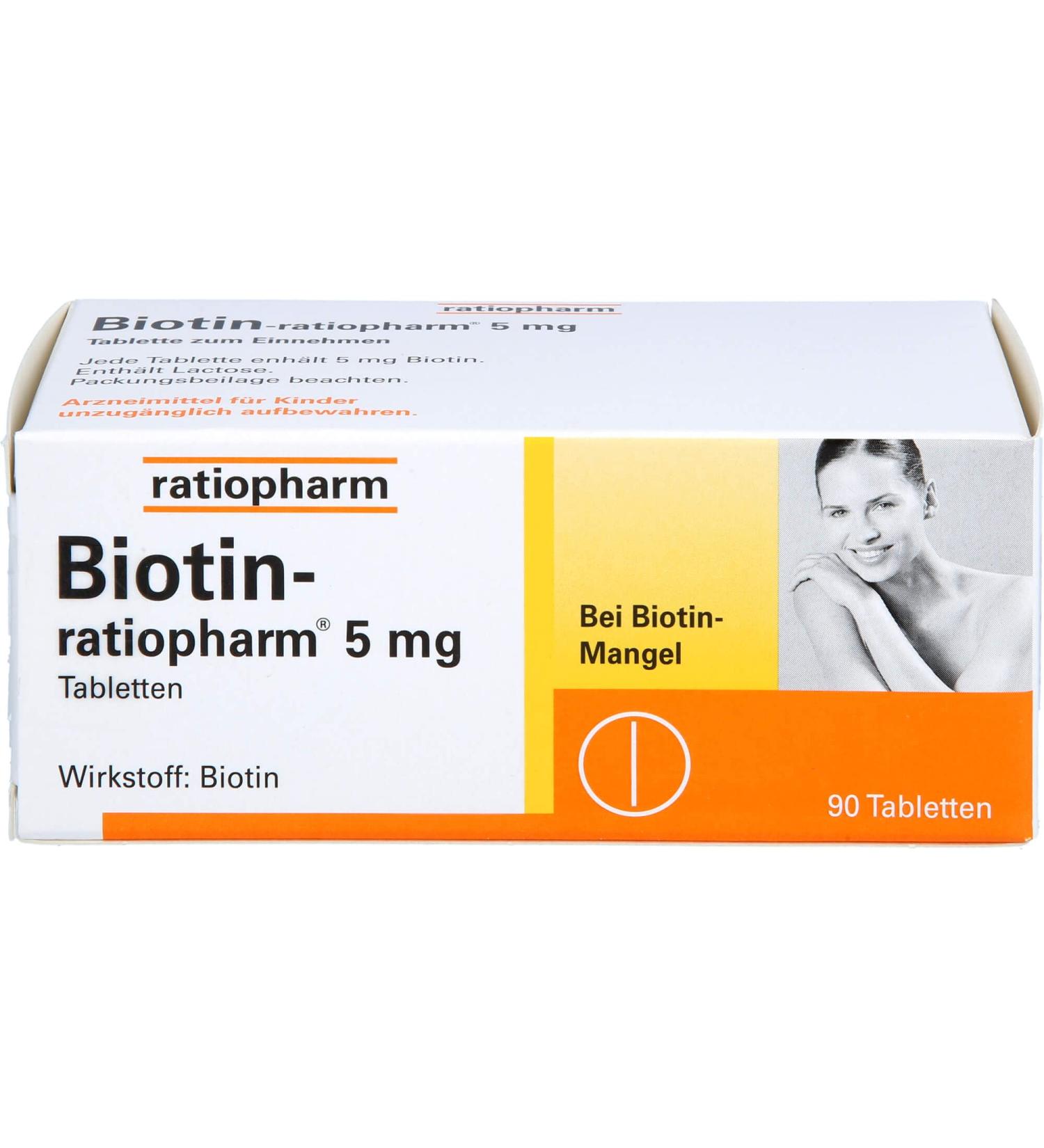 Buy Biotin Ratiopharm 5 mg Tablets - 90 Count for Healthy Hair Skin & Nails | International Shipping Available - Buy Online on GoSupps.com