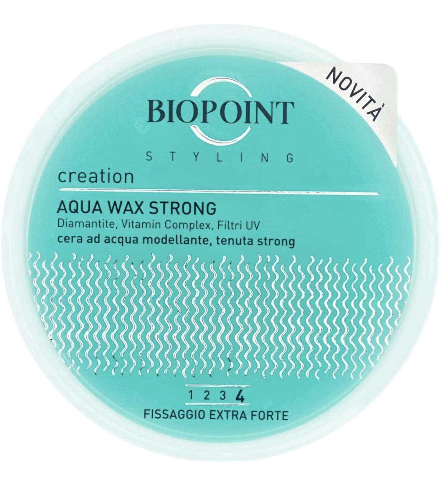 BIOPOINT Aqua Wax Strong Edition - Extra Strong Hold Hair Wax 3.3 Fl Oz | Italian Import Styling Product - Buy Online on GoSupps.com