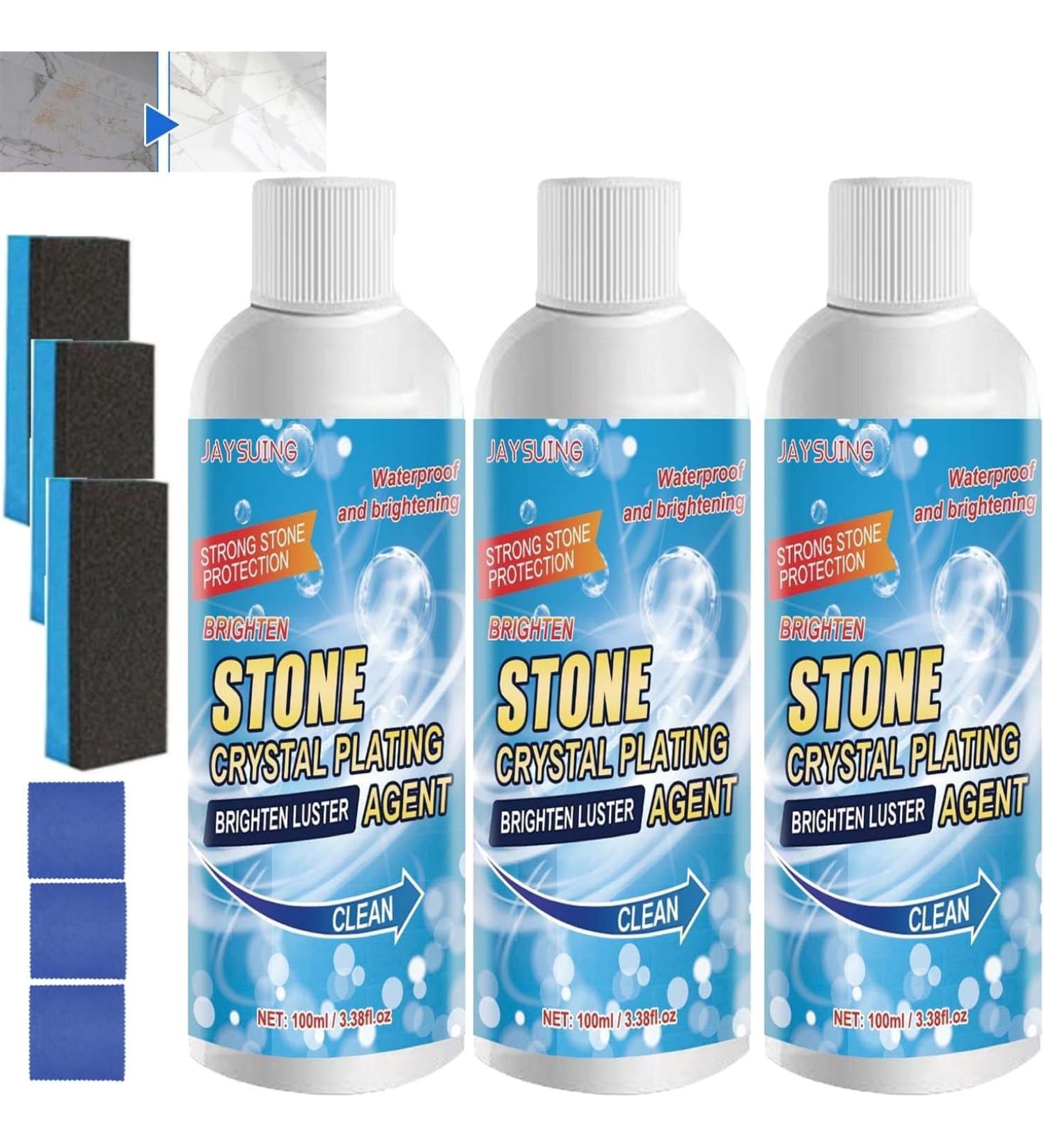 Stone Stain Remover Cleaner Marble Stone Cleaner Polishes Kitchen Marble Oil Stain Cleaner Stone Crystal Plating Agent for Kitchen Patio Backyard Effective Removal of Oxidation Rust Stains (3PC) - Buy Online on GoSupps.com