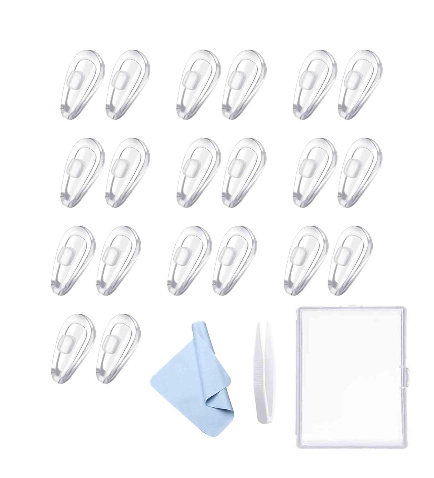 10 Pairs 15mm Soft Silicone Anti-Slip Nose Pads for Glasses - Repair Kit for Eyeglasses and Sunglasses - Buy Online on GoSupps.com