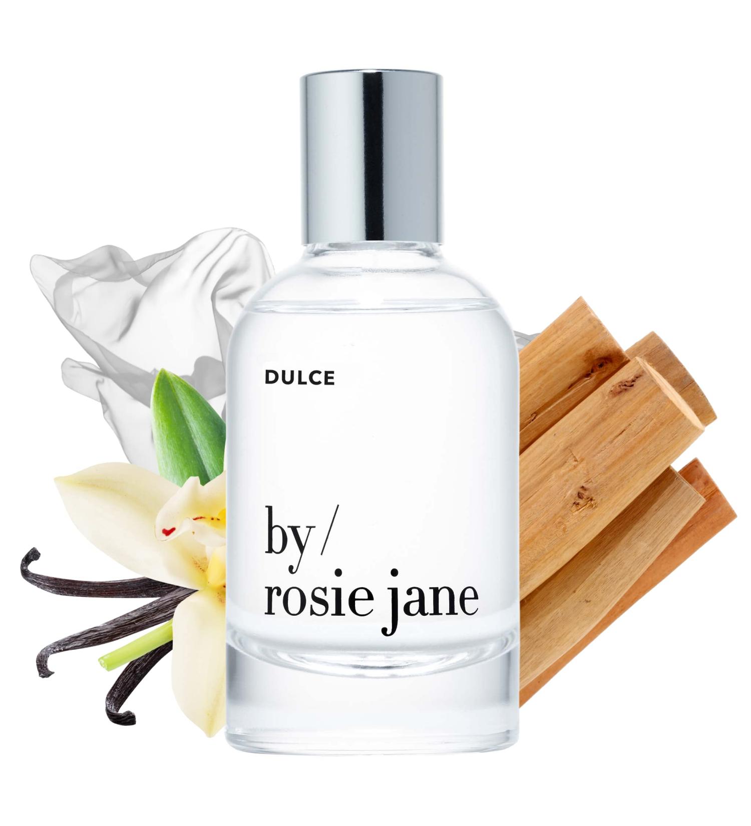 By Rosie Jane Eau De Parfum Spray (Dulce) - Clean Perfumes for Women - Essential Oil Mist with Notes of Vanilla Hinoki Wood Nude Musk - Paraben-Free Vegan Cruelty-Free Phthalate-Free (50ml) Dulce (Vanilla) - Buy Online on GoSupps.com