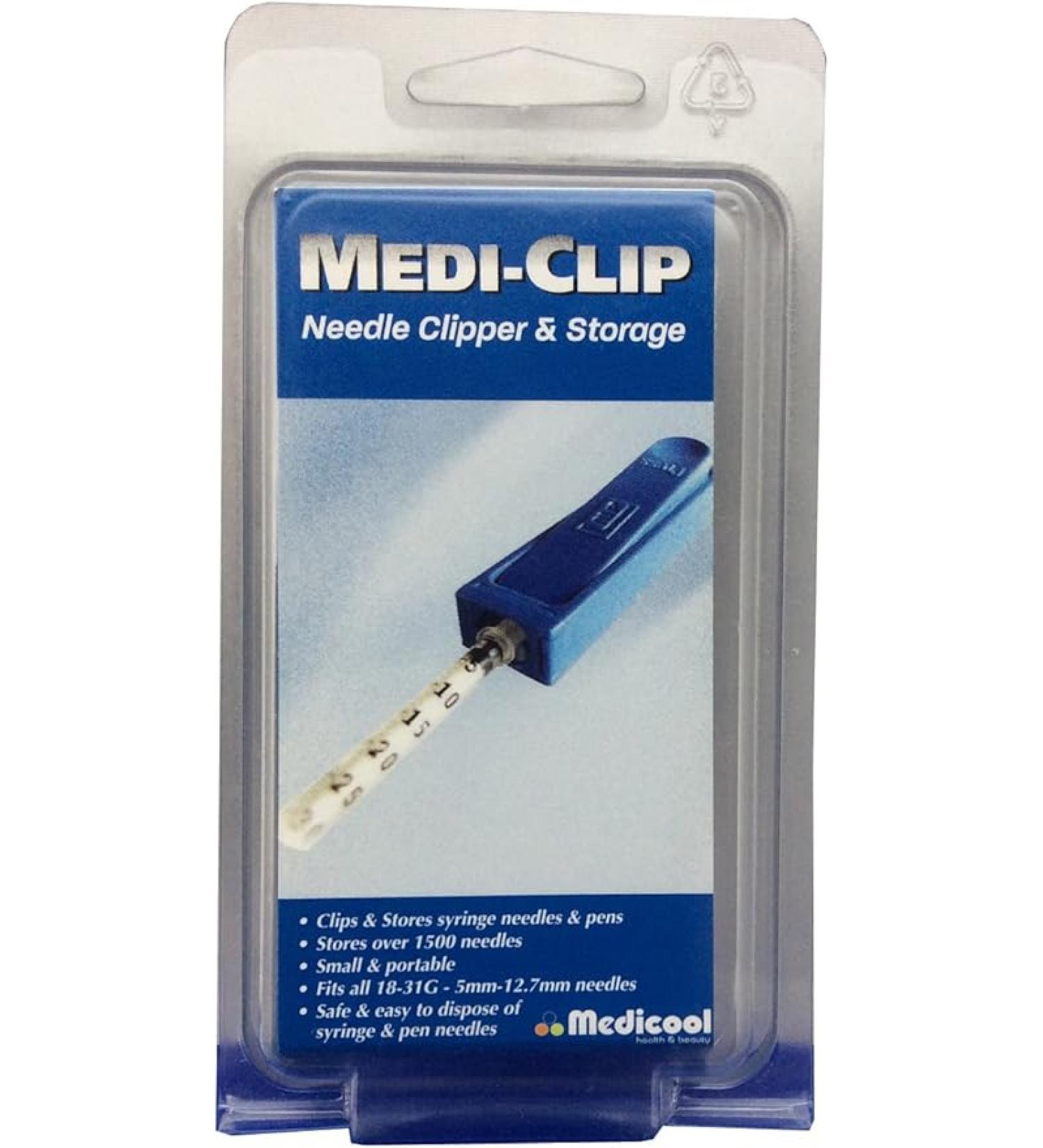 Medicool Medi-Clip Syringe Clip and Storage Snip Off and Dispose of Used Needles Holds 1500 Needles | MEDICLIP - Buy Online on GoSupps.com