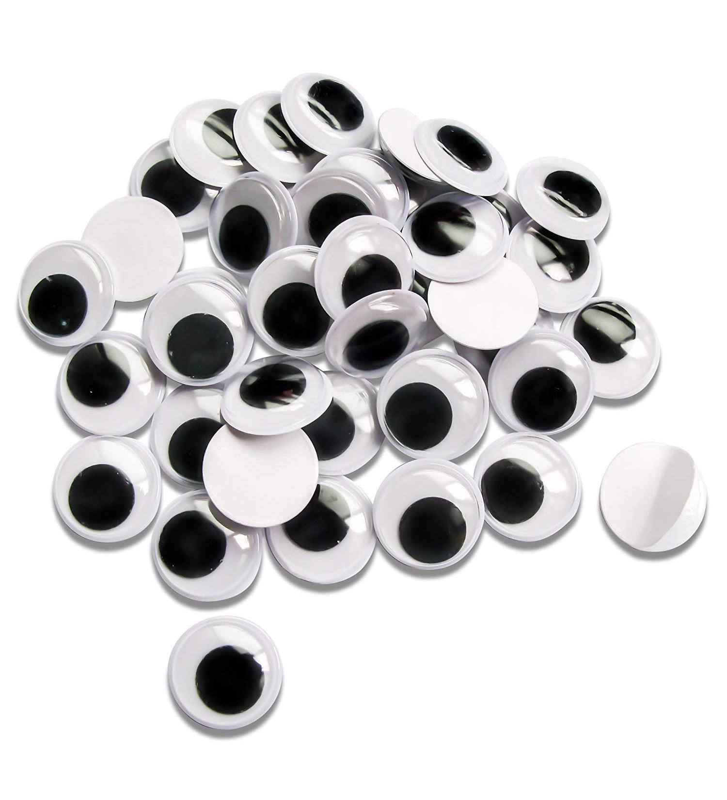 TOAOB 150pcs 1 Inch Self-Adhesive Black Wiggle Googly Eyes - DIY Arts & Crafts Accessories - Buy Online on GoSupps.com