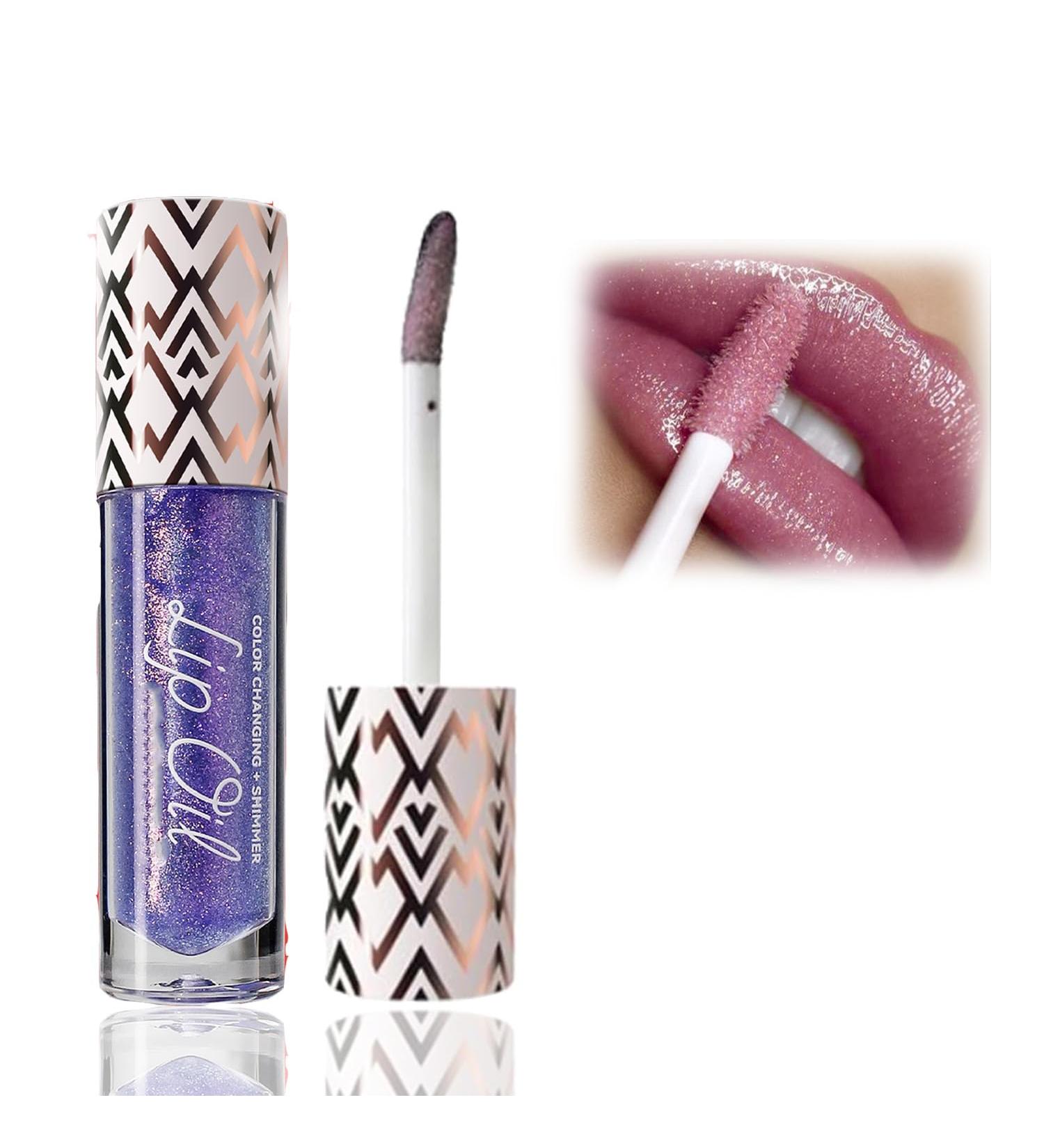 Shop Newest Color Changing Glitter Lipstick - Long Lasting Moisturizing & Non-Sticky - Diamond Black Lip Oil for Women - Buy Online on GoSupps.com
