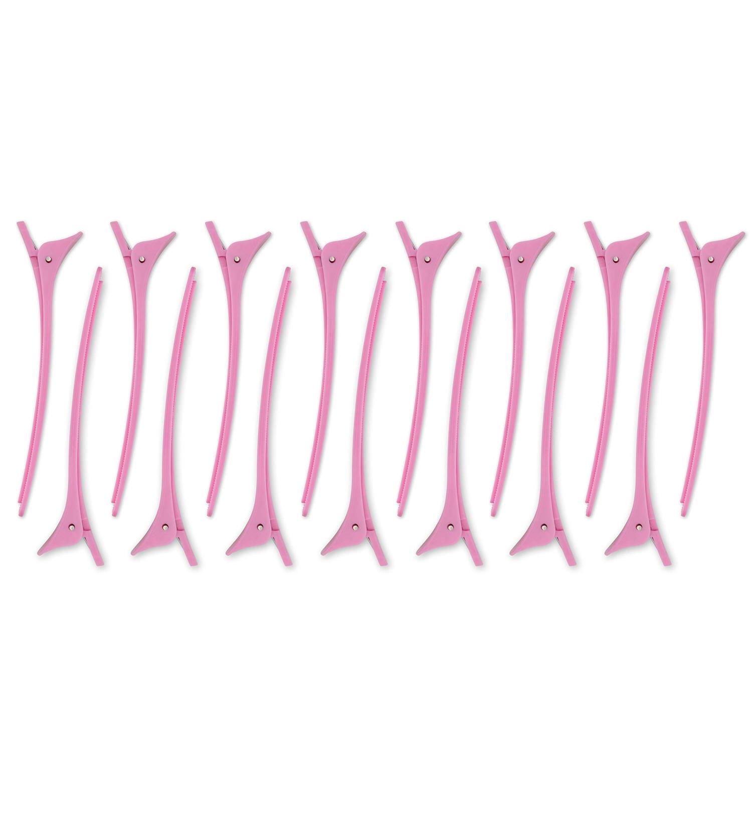 K-Pro Hair Clips - 15 Large Sectioning Clips for Hairdressing - Pink | International Shipping Available - Buy Online on GoSupps.com