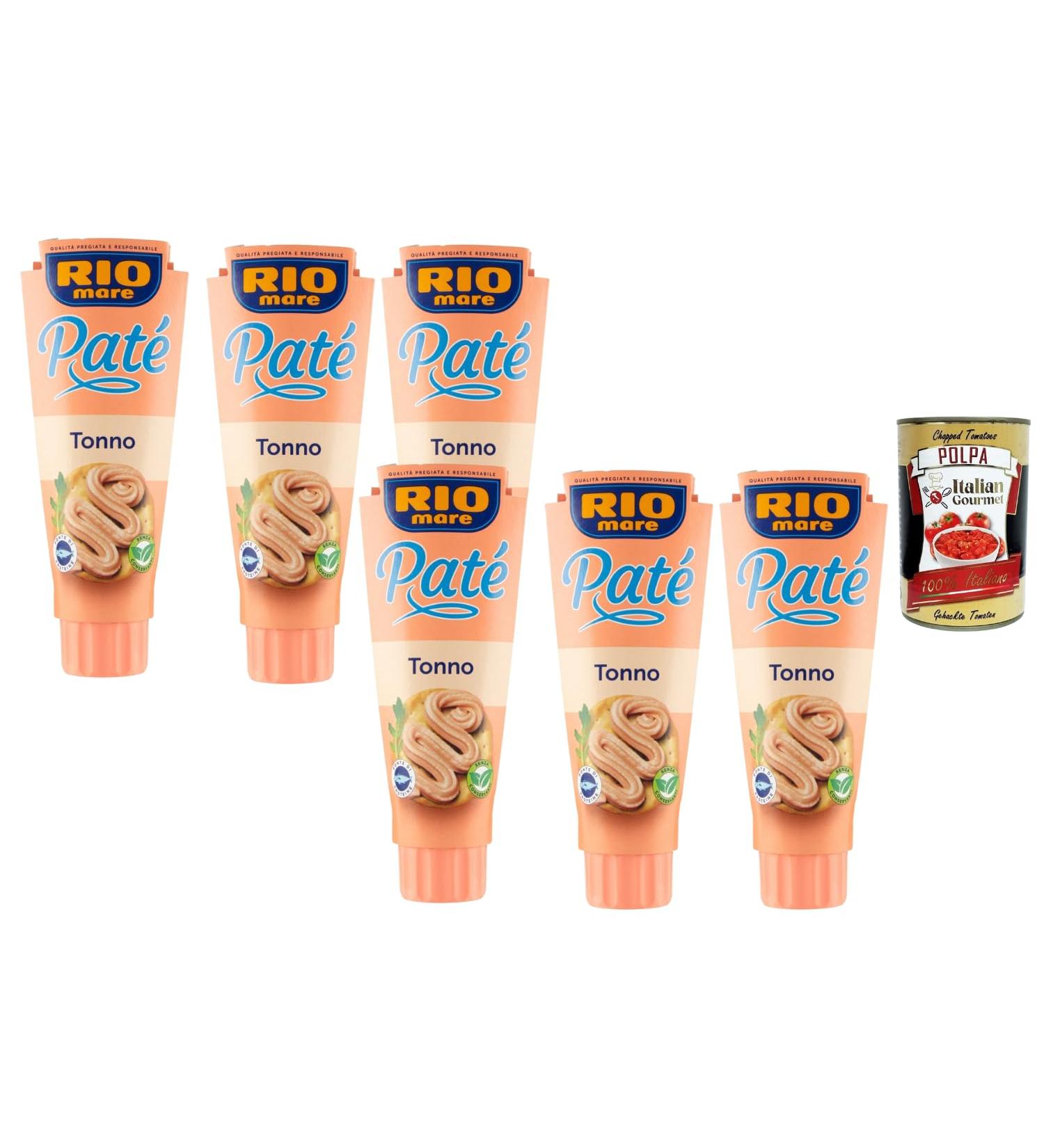 Italian Gourmet Rio Mare Pat Thon Lot 6 x 100 g P t de thon en tube tartinable & onctueux Pour sandwich toast ap ritif canap s crackers Snack sal + Italian Gourmet Polpa - Buy Online on GoSupps.com