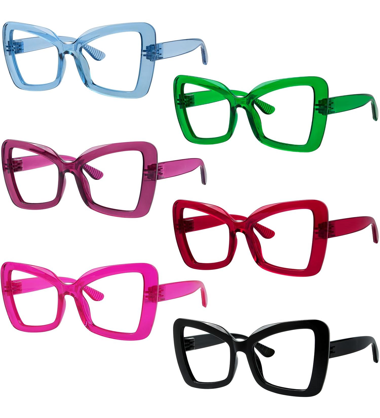 Eyekepper Screwless Spring Hinge Reading Glasses for Women - 6 Pack Oversize Butterfly Readers +2.00 | Stylish & Comfortable Eyewear - Buy Online on GoSupps.com