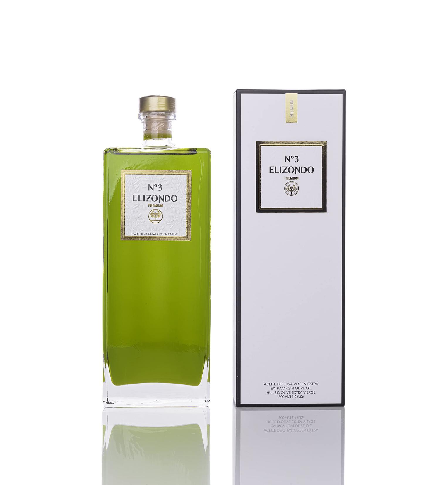 Elizondo Elizondo N 3 - Picual Extra Virgin Olive Oil - 1000ml bottle with case (Picual 500ML with case)