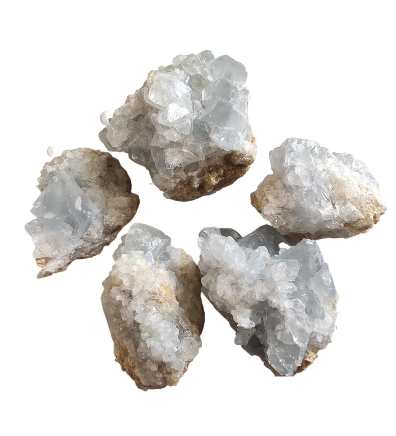 Crystal Rough Natural Crystal Rough 100g Real Natural Celestite Geode Quartz Cluster Diffuser Oils Crystal Specimen Cluster Specimen for Decoration (Color : 90-100g Size : 2-3cm) 2-3cm 90-100g - Buy Online on GoSupps.com