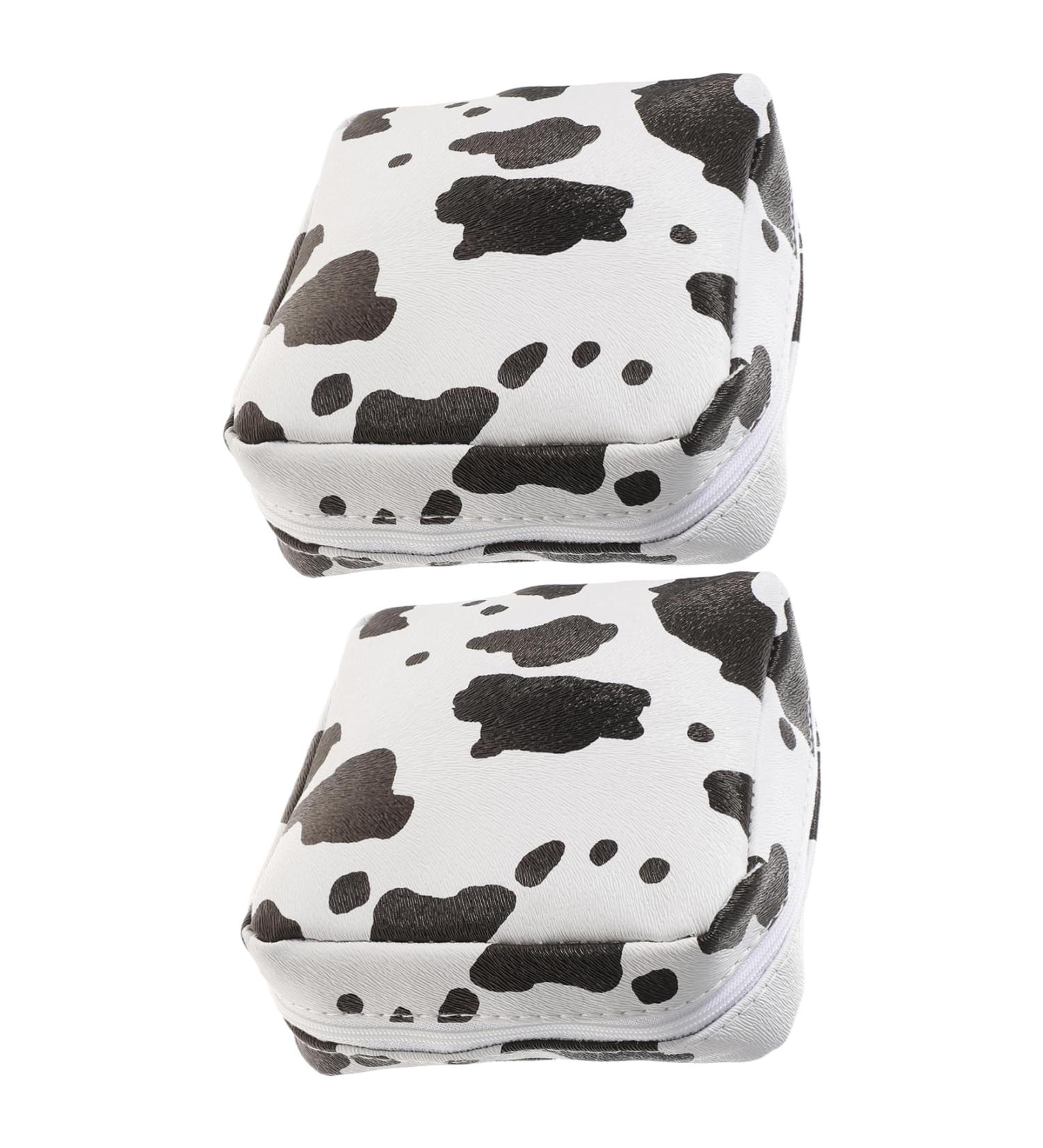 Stylish Cow Pattern Perioda Bag Set | 2-Piece Women's Band Organizer & Menstrual Storage Solutions - Buy Online on GoSupps.com
