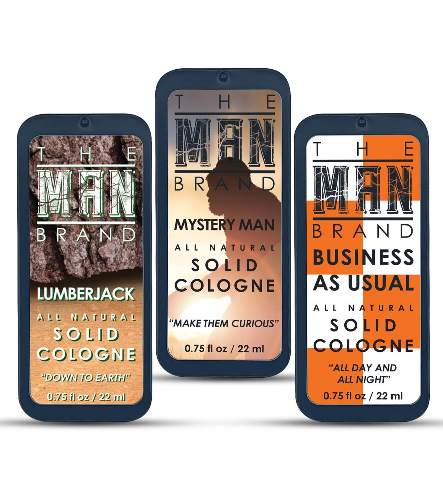 Solid Cologne Sample Set - Mens Sample Cologne Pack - Mens fragrance Sampler Set - Mens Travel Size Cologne Sampler Set (The Triad - 3 Pack - 0.75 oz each) - Buy Online on GoSupps.com