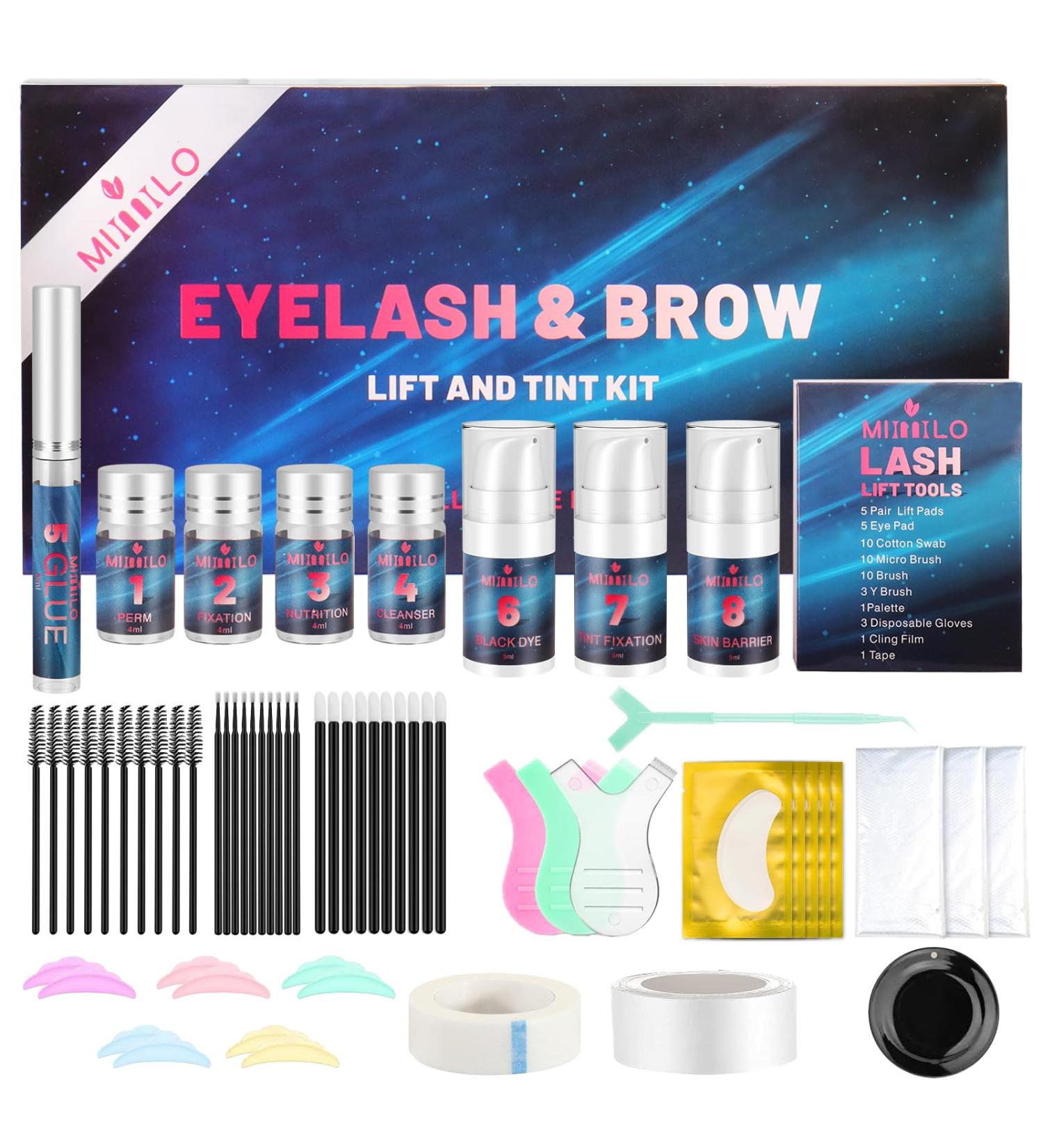 4 in 1 Lash Lift & Brow Lamination Kit - Salon-Quality Eyelash Perm at Home Lasts 6-8 Weeks Safe & Easy for Beginners - Buy Online on GoSupps.com