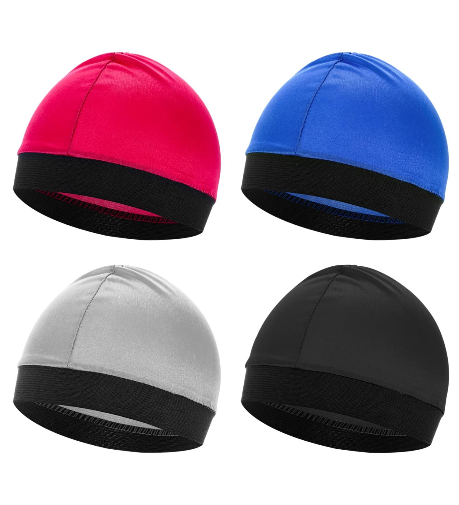 Buy Lusofie 4-Piece Bicycle Hat Set for Kids | Under Helmet Satin Beanie & Skull Cap for Sports & Sleep - Perfect for Boys & Girls - Buy Online on GoSupps.com