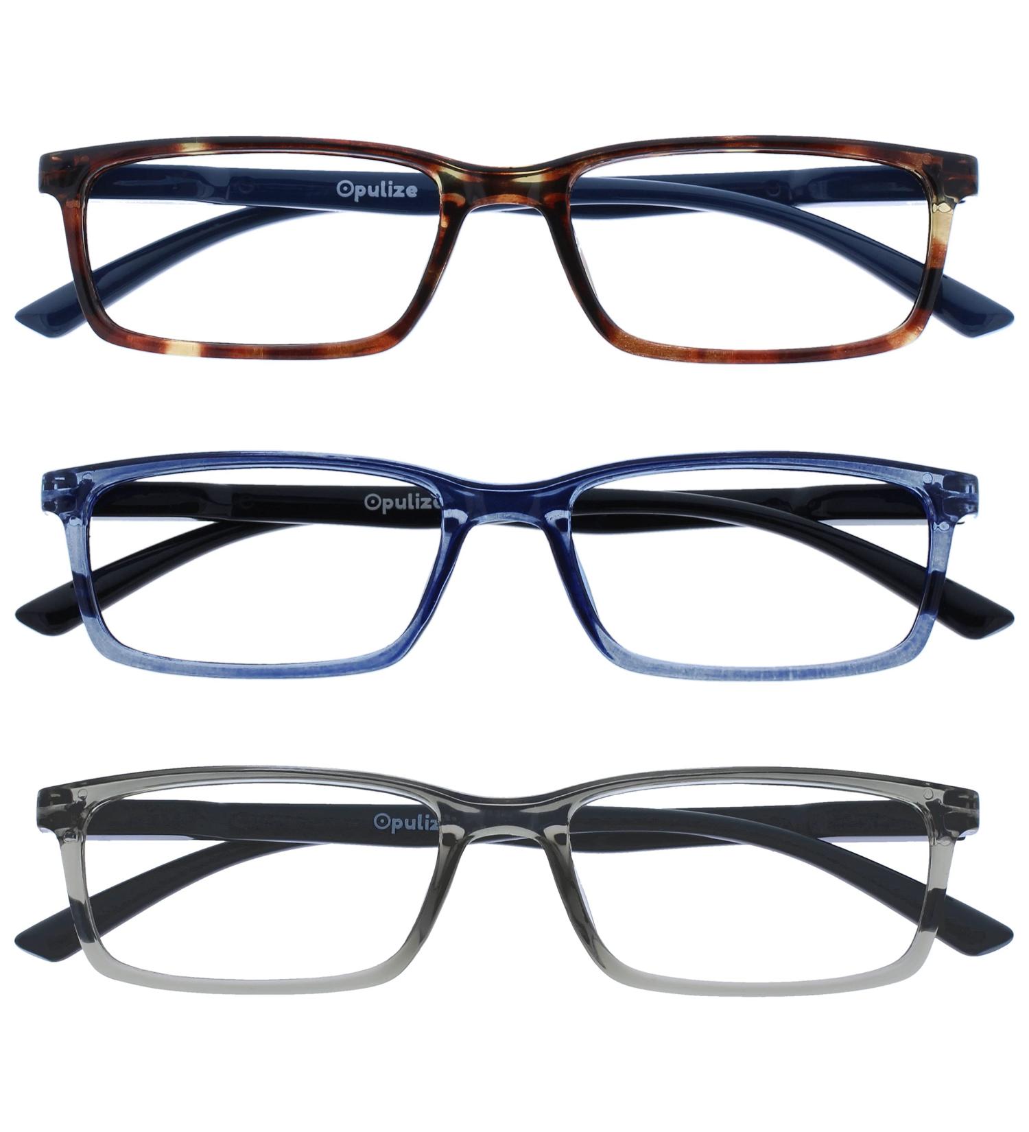 Opulize Blue Light Filter Glasses - Narrow Frame Spring Hinges | Improve Sleep & Gaming Comfort | Available in Brown Blue & Gray - B9 +0.00 Diopters - Buy Online on GoSupps.com