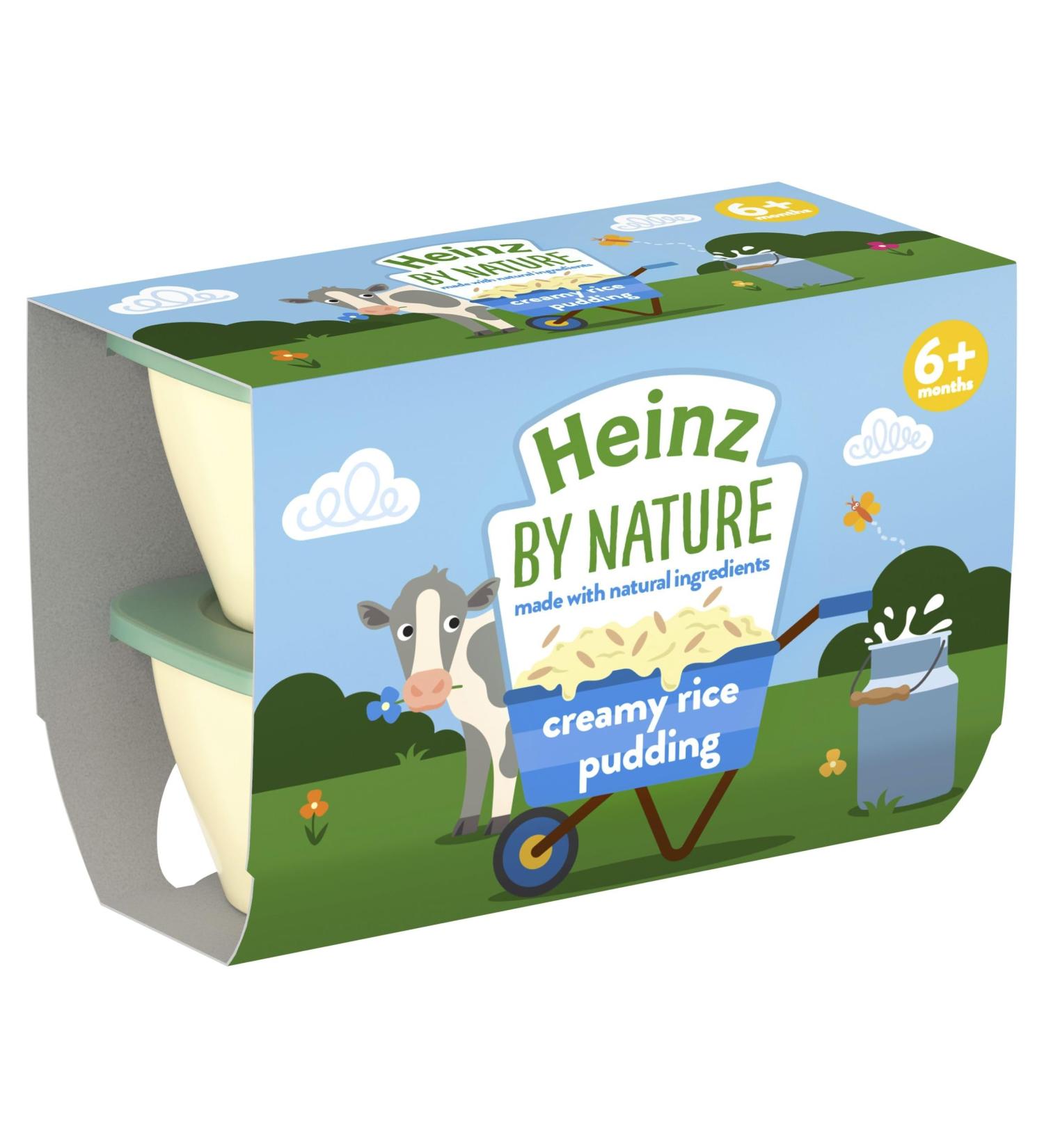 Heinz By Nature Creamy Rice Pudding Baby Food 4 x 100g - 6+ Months - Buy Online on GoSupps.com