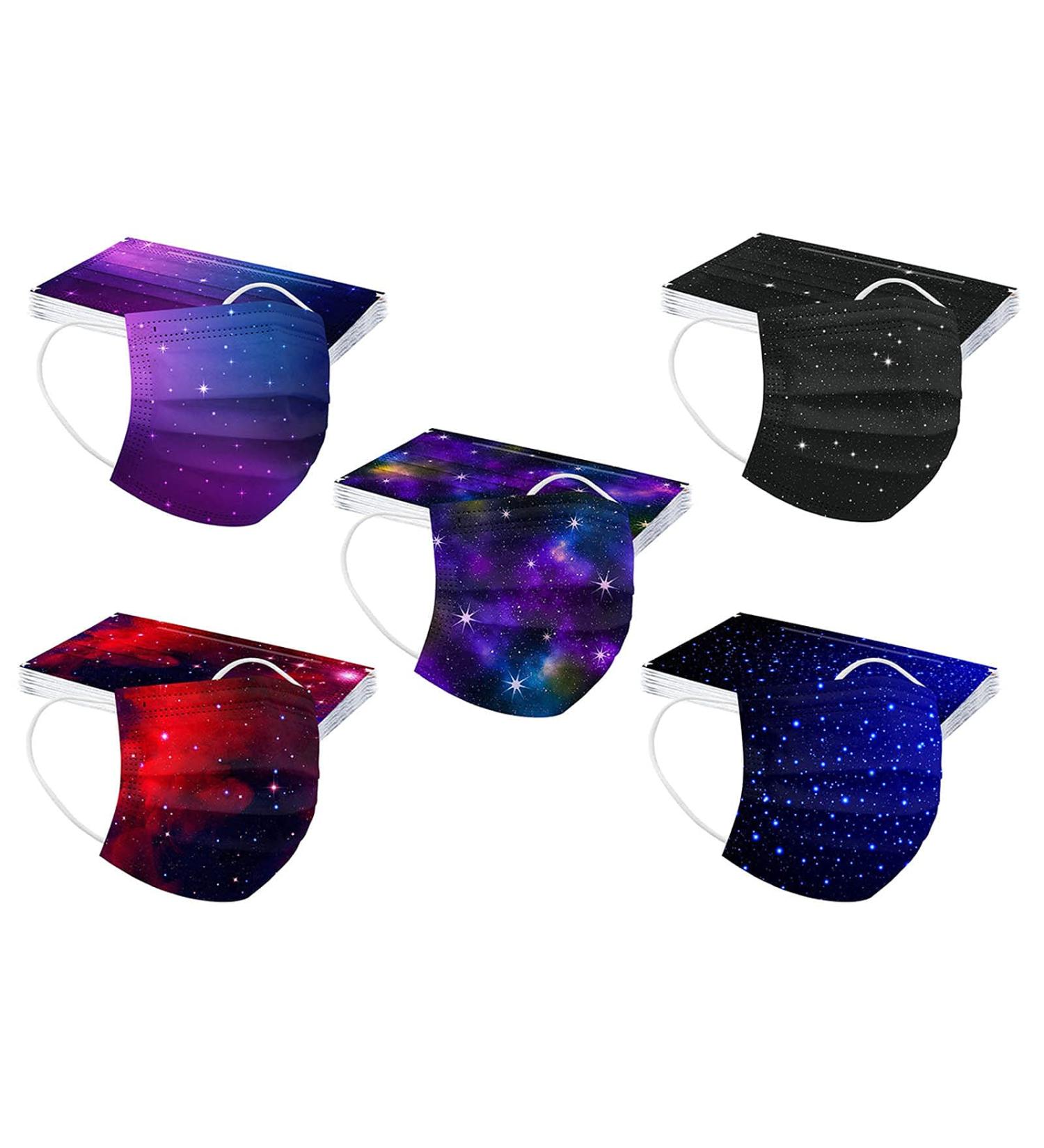 Buy Winfer 50/100 Pack Disposable 3-Layer Colorful Mouth & Nose Protection - Breathable Bandana Scarves for Men & Women - Buy Online on GoSupps.com
