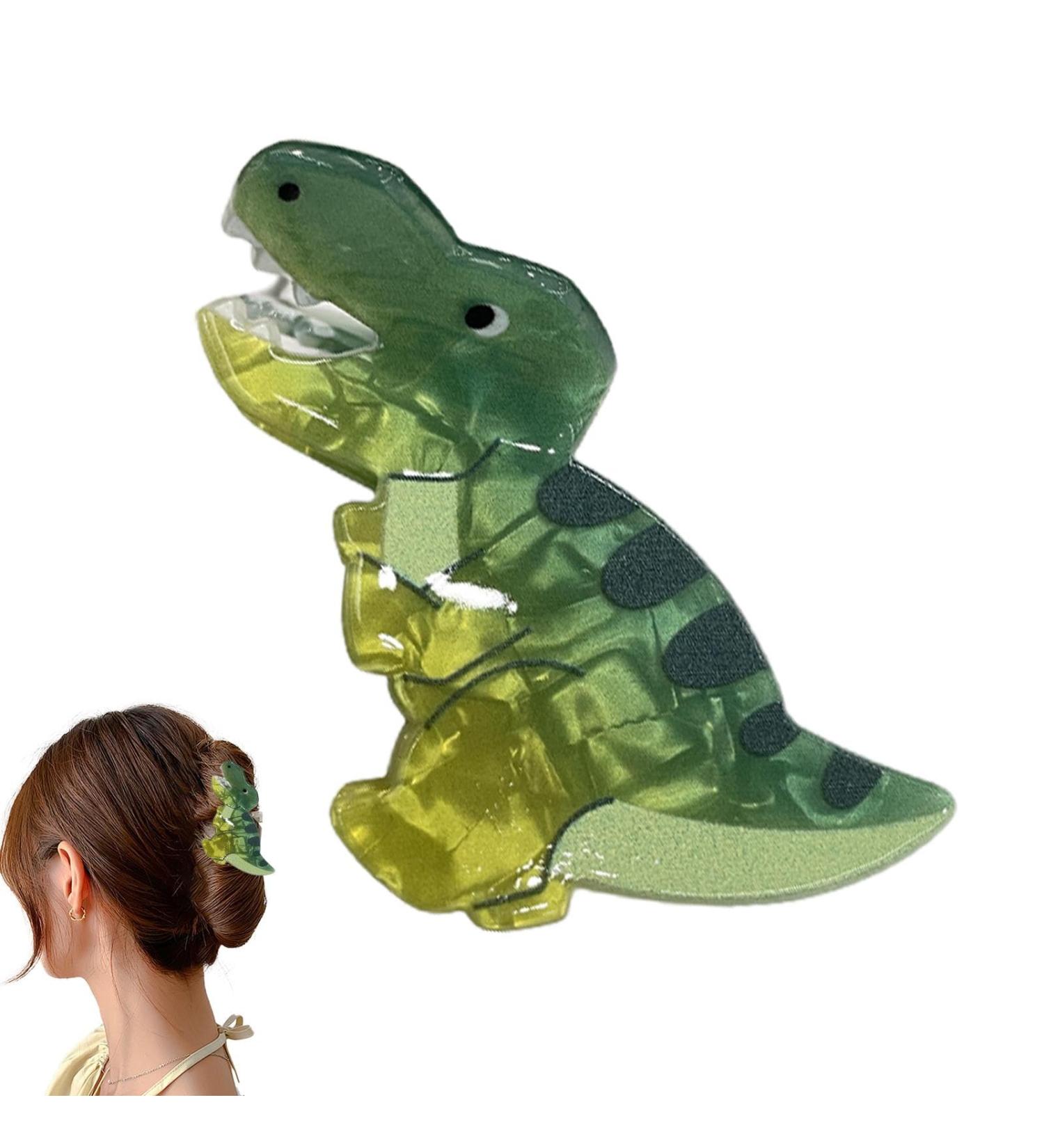 Animal Hair Clips | Cute Novelty Dinosaur Barrettes | Acrylic Novelty Stylish Trendy Hair Claw For Everyday Use Little Girls Tyrannosaurus Rex - Buy Online on GoSupps.com