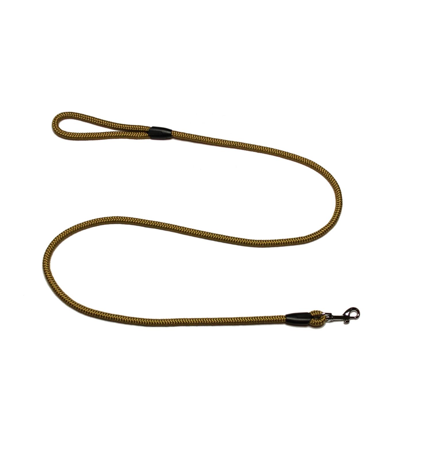 Leash - Rope leash with hand loop Basic 10mm 27 colours 7 lengths (1.55 m gold) 1.55 m gold