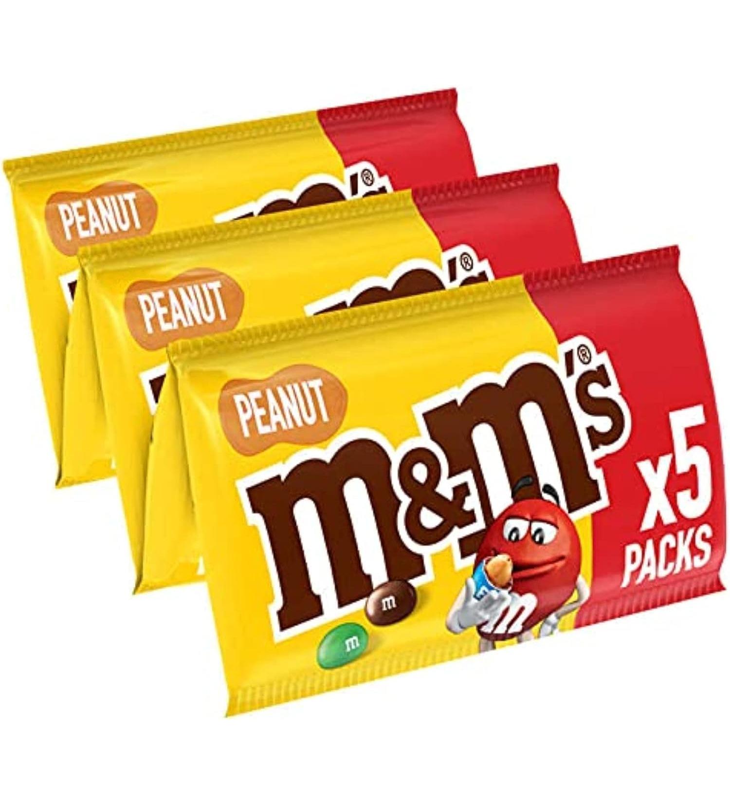 M&M'S PEANUT - Milk Chocolate & Peanuts Candy - 5 x 45g Sachets (Packaging May Vary) - Buy Online on GoSupps.com