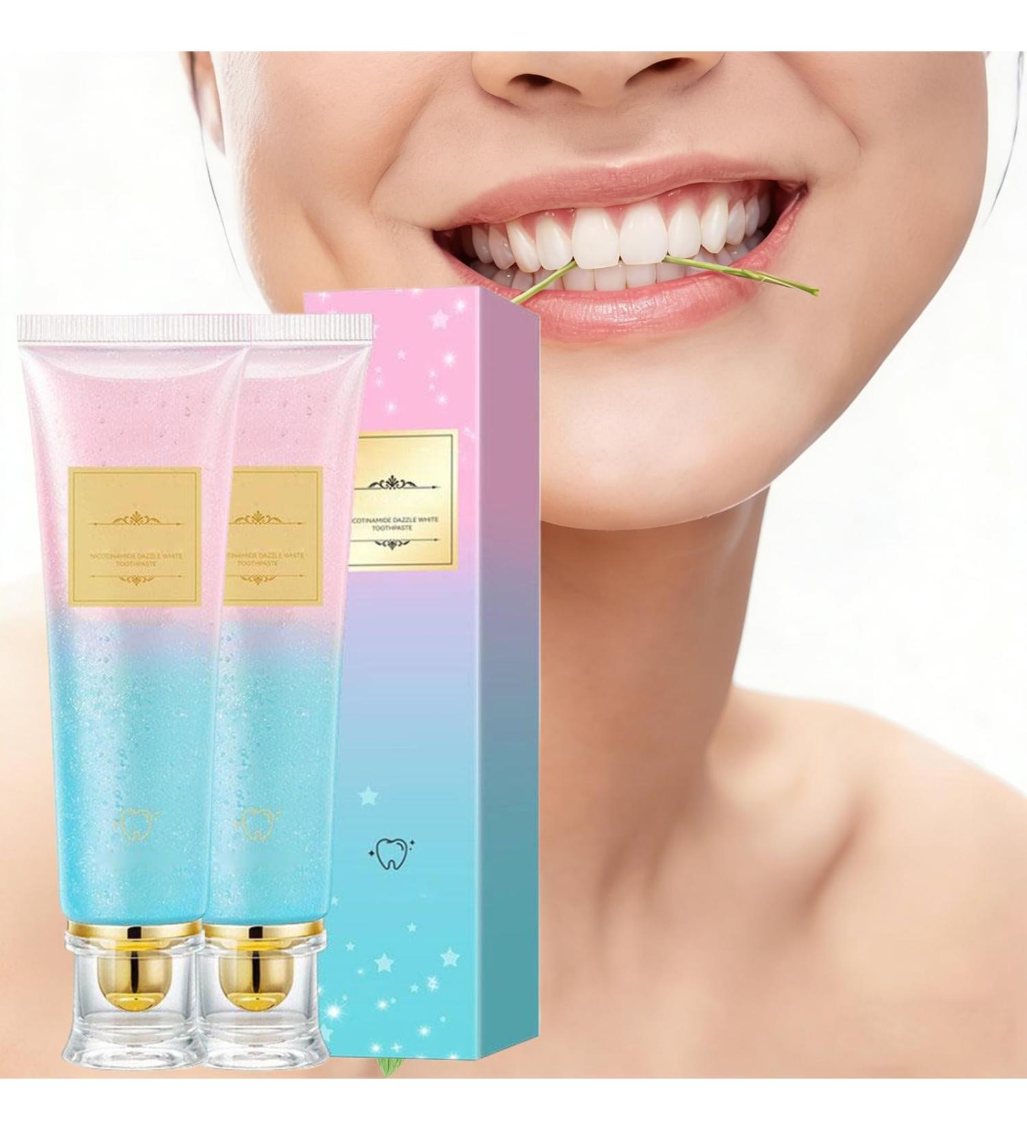  Comioke Pack of 2 whitening toothpastes with nicotinamide 100g - Niacinamide toothpaste for deep cleaning enamel repair and intense whitening fresh breath and - Buy Online on GoSupps.com