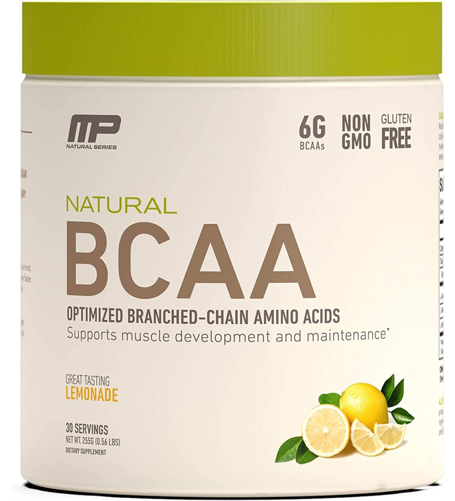 MusclePharm Natural BCAA - Lemonade Flavor - 30 Servings | Best BCAA Supplement - Buy Online on GoSupps.com