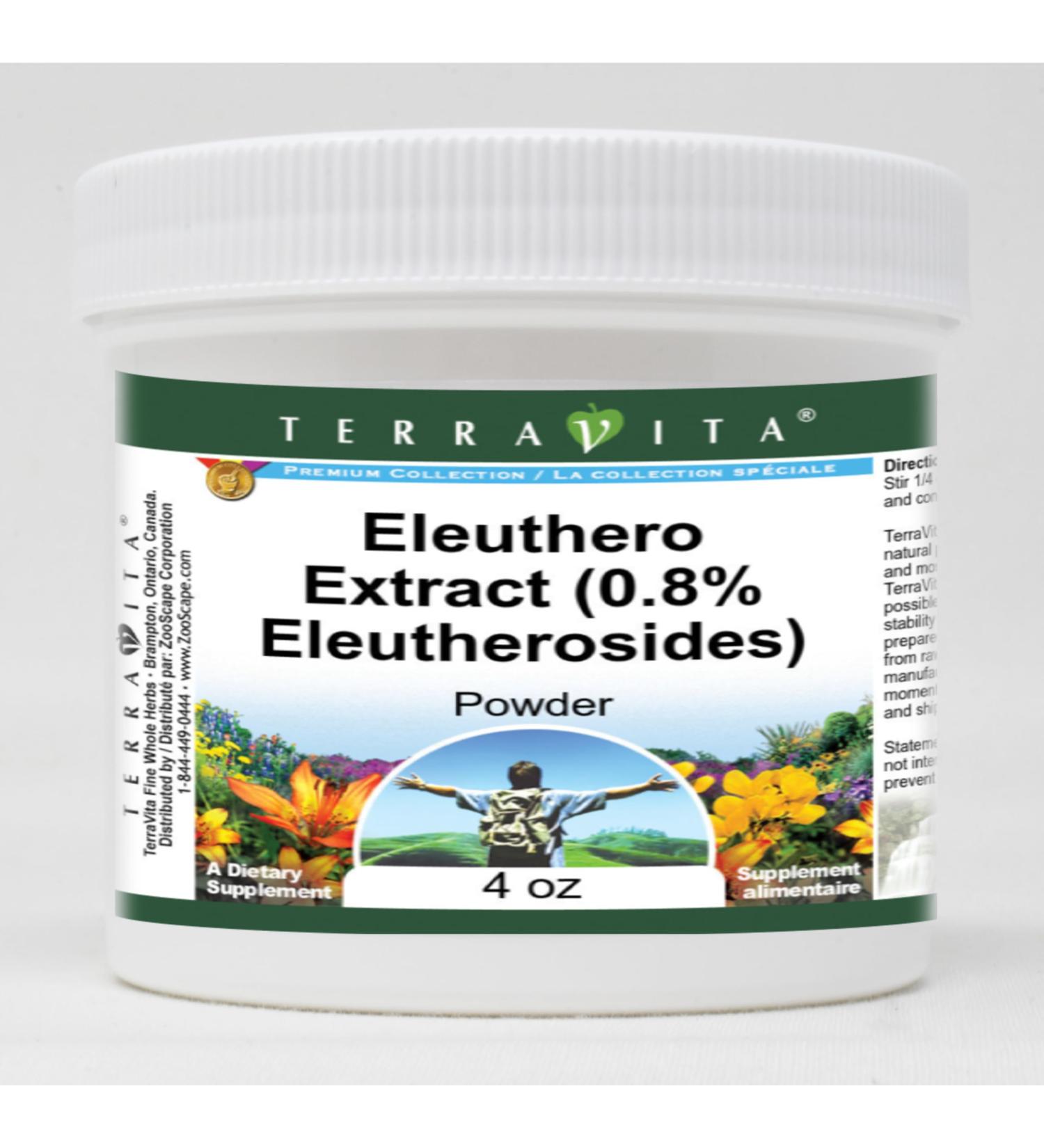 Eleuthero Extract (0.8% Eleutherosides) Powder (4 oz ZIN: 514305) - 3 Pack - Buy Online on GoSupps.com