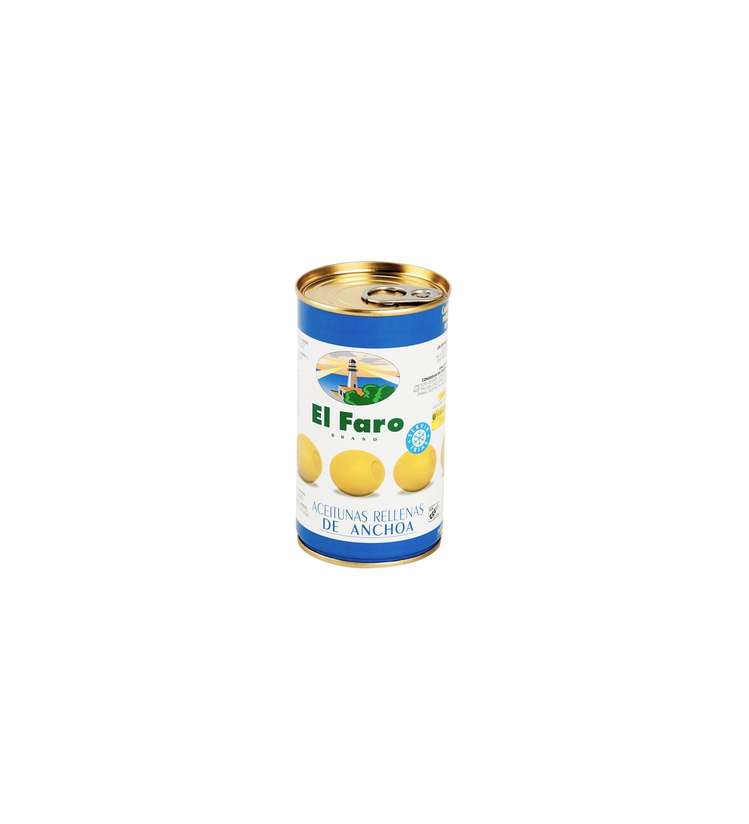 Buy El Faro Olives Stuffed with Anchovies 150g - Premium International Shipping - Buy Online on GoSupps.com