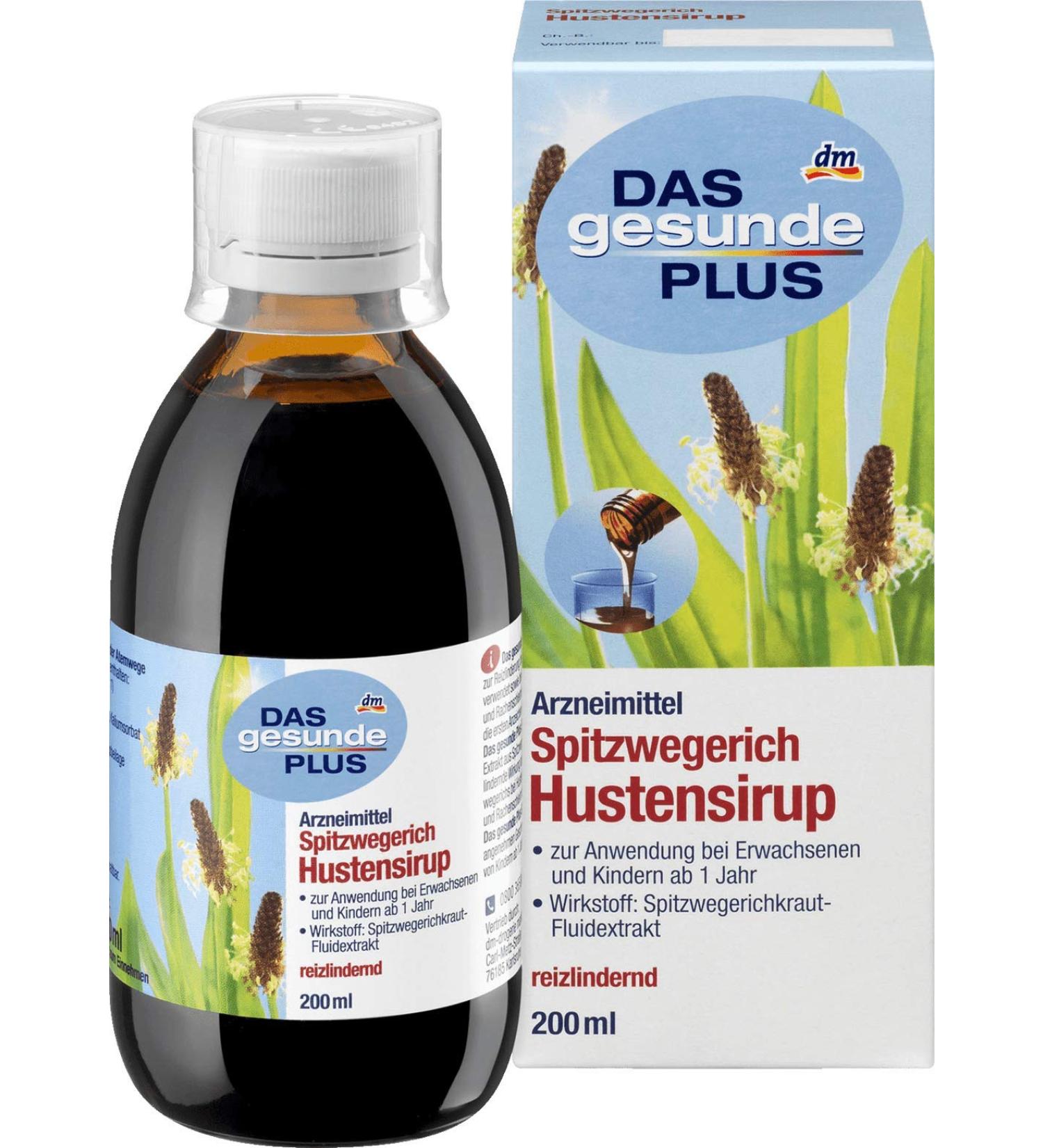 DAS gesunde PLUS Spitzwegerich Hustensirup 200 ml - Buy Online on GoSupps.com