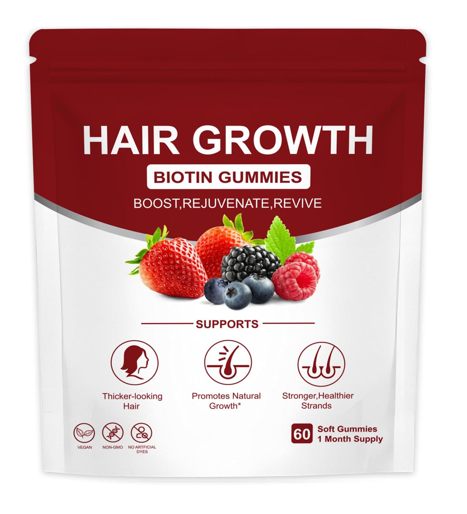 LallaBest Hair Growth Gummies | Supports Healthy Hair Growth & Strength Skin & Nail Care