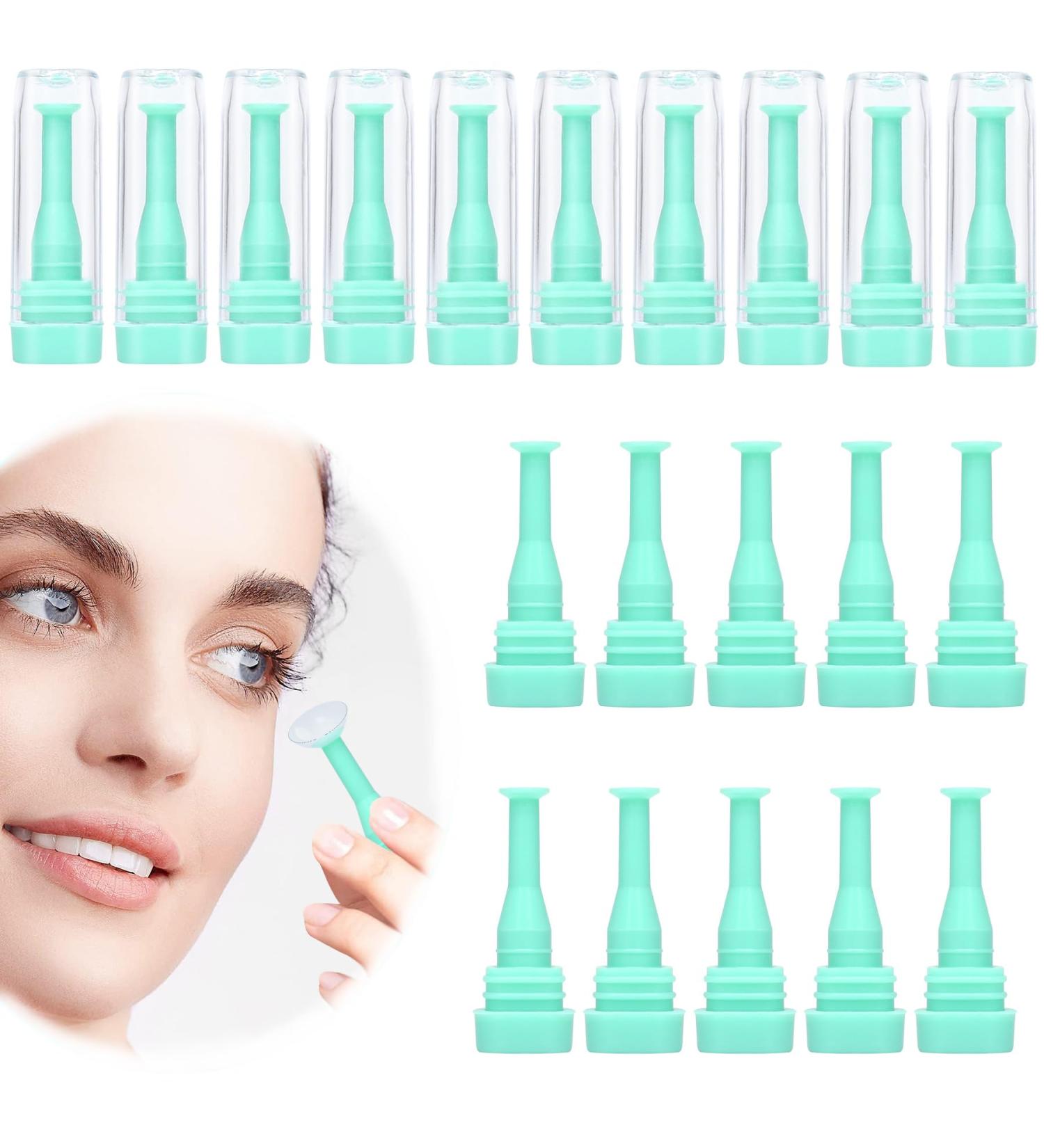 Soft Contact Lens Insertion & Removal Tool - Suction Cup for RGP & Scleral Lenses | Green Pack of 10 - Fast International Shipping - Buy Online on GoSupps.com