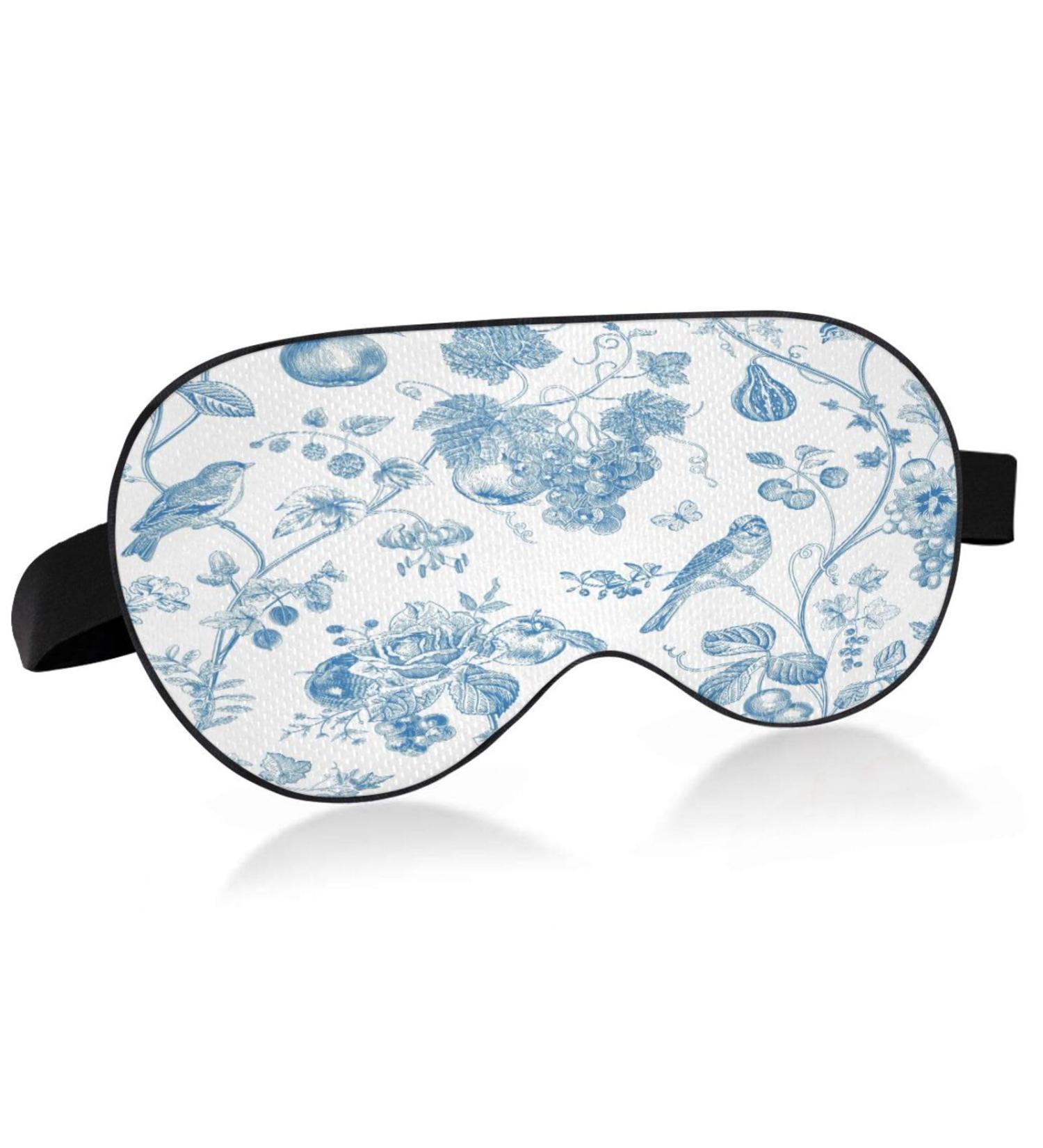 WELLDAY Chinoiserie Berries Birds Sleep Mask - Soft Comfort Blindfold for Men and Women - Buy Online on GoSupps.com