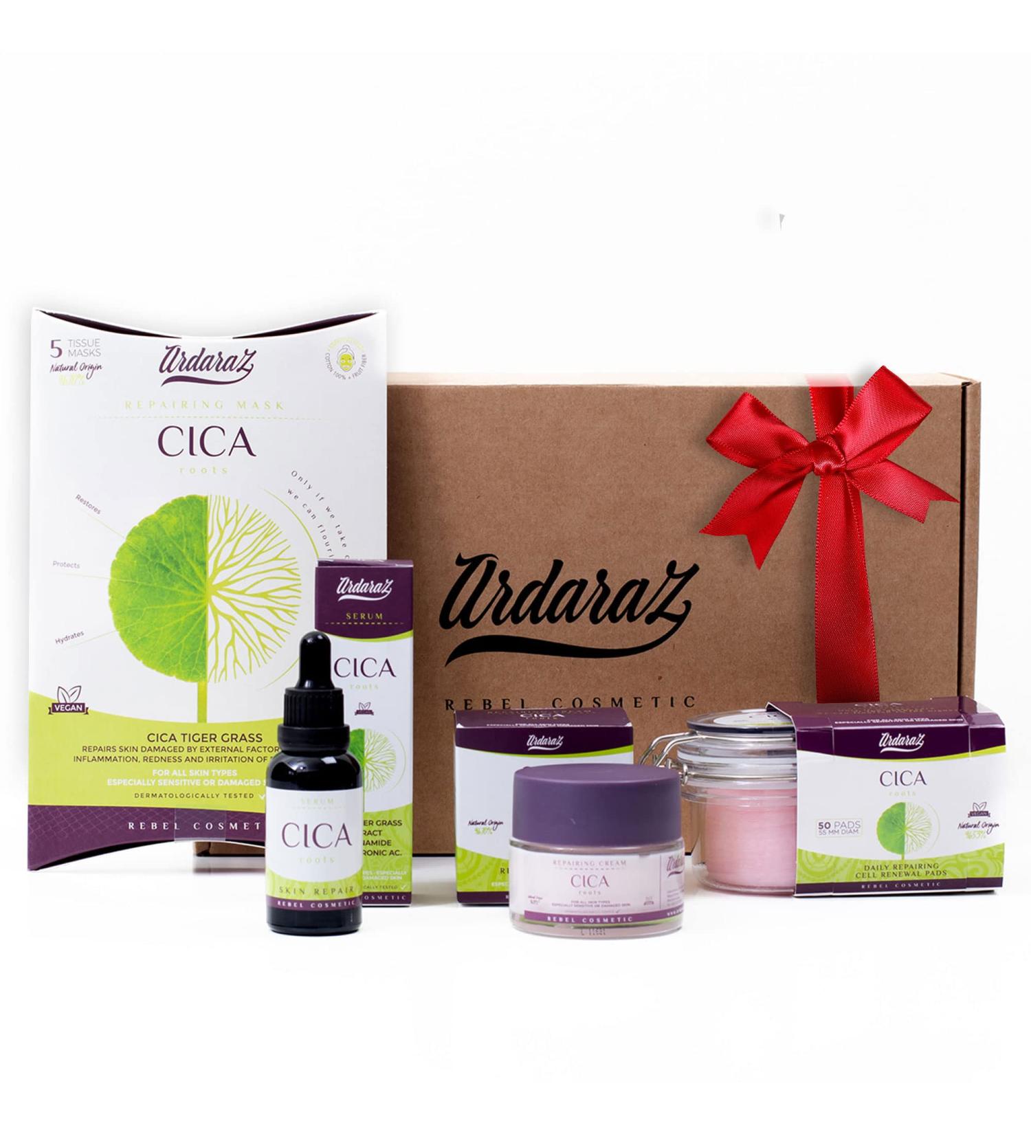 Skincare Repair Kit with Centella Asiatica and Niacinamide. Original gift set for women with Exfoliating Discs Serum Cream 5 Masks - Buy Online on GoSupps.com