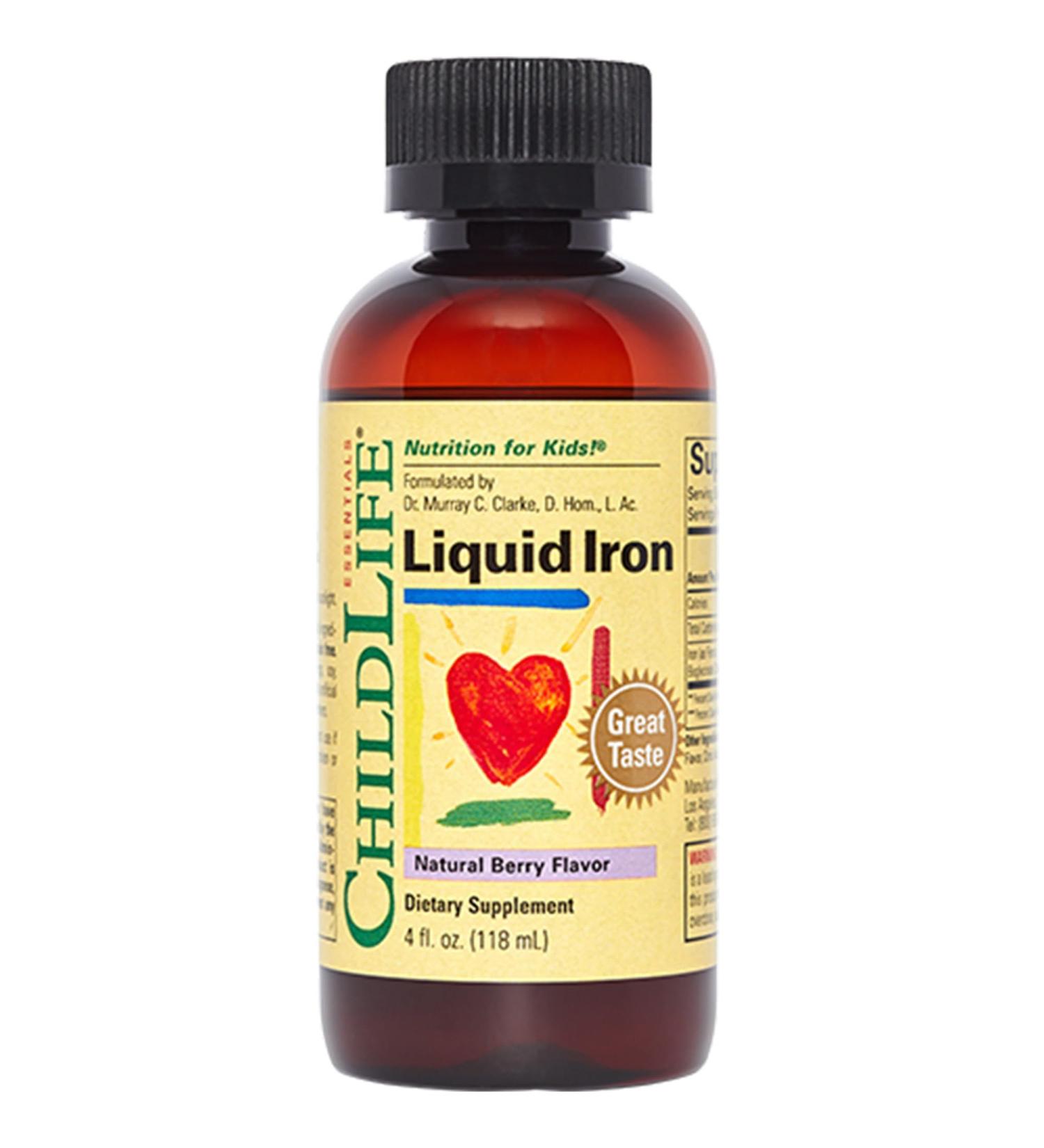  CHILDLIFE ChildLife Essentials Liquid Iron Vegan Iron Drops for Children 118ml Lab Tested Vegetarian Gluten Free - Buy Online on GoSupps.com