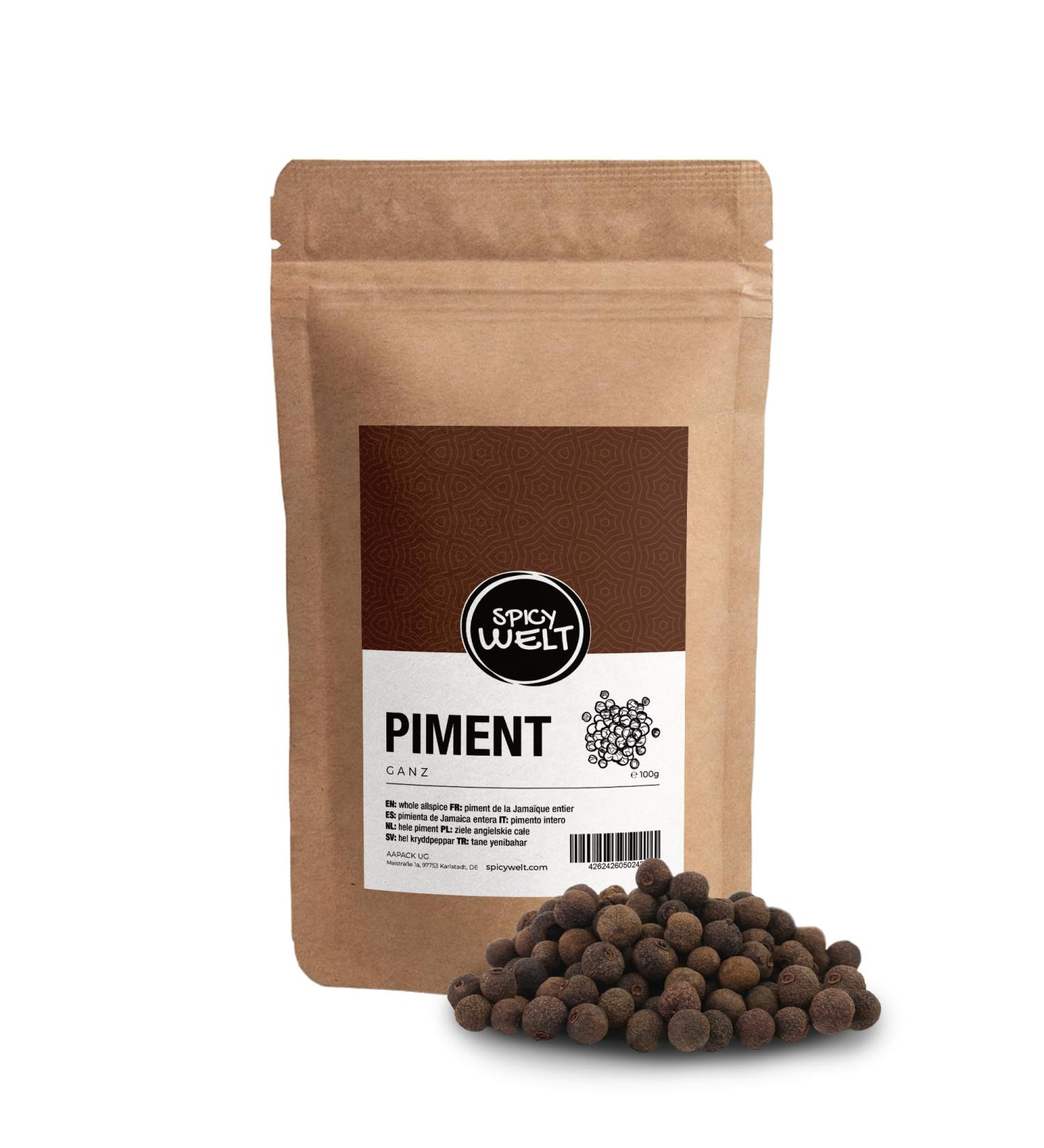 Spicy Welt Piment de Jama que Entier (100g) Baies de Bois d'Inde | Pour Marinade Charcuterie Bouillon & Boissons Chaudes | Ar me Cannelle & Girofle | 100% Naturel Sans Additifs - Buy Online on GoSupps.com
