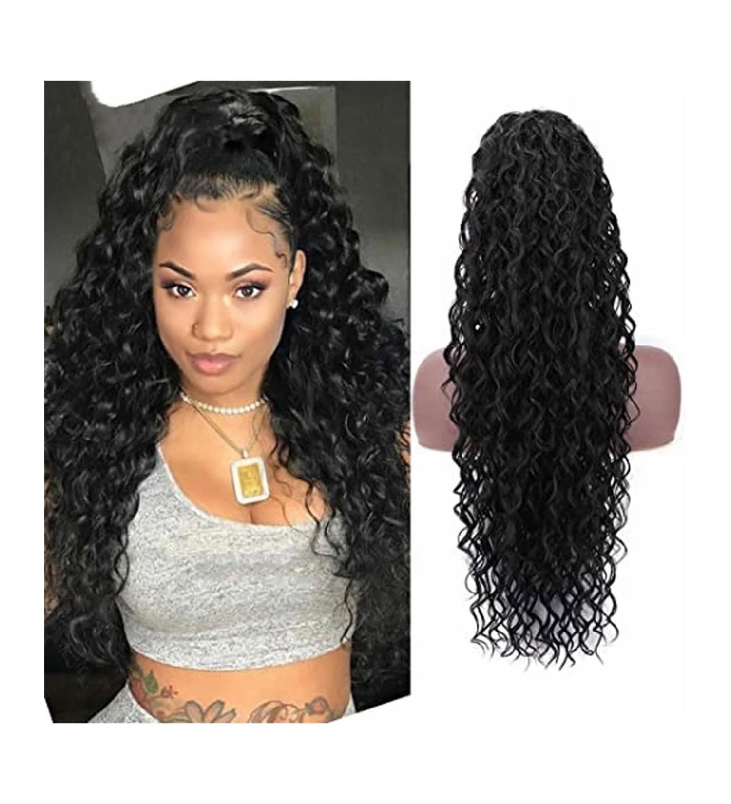 Ponytail Extensions Real Human Hair Clip in Pony Drawstring Puff Ponytail Kinky Curly Hair Extension Malaysia Tail African American Hair Extensions for Women(22INCHES) 22INCHES Natural Color - Buy Online on GoSupps.com