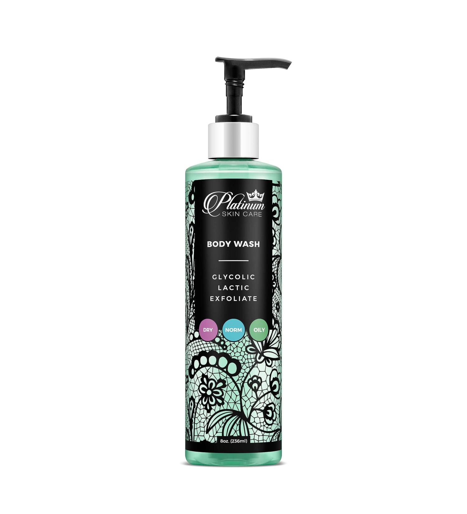 Platinum Skin Care Glycolic & Lactic Bodywash 8.5oz.