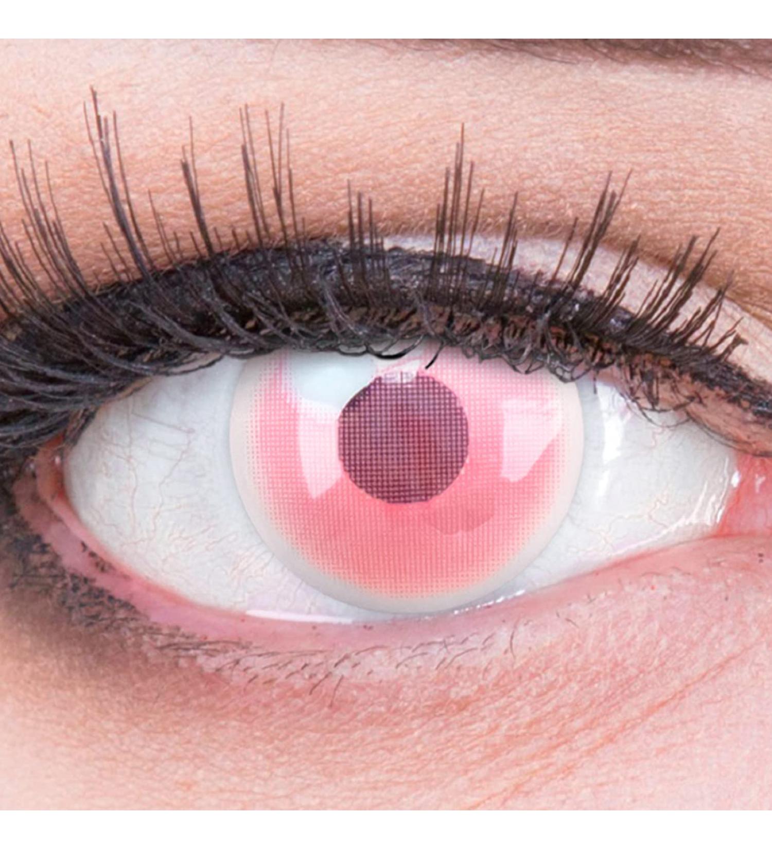 Pink Nezuko Contact Lenses - Opaque Anime Circle Lenses for Cosplay Halloween & Carnival | Free Lens Case Included - Buy Online on GoSupps.com
