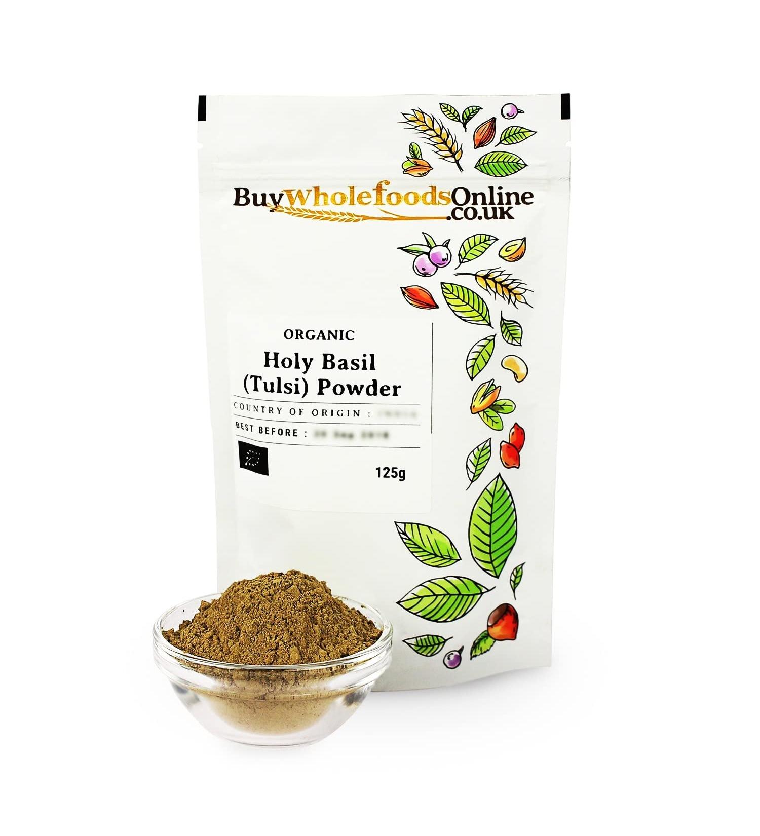 Organic Holy Basil (Tulsi) Powder 125g (BWFO) - Buy Online on GoSupps.com